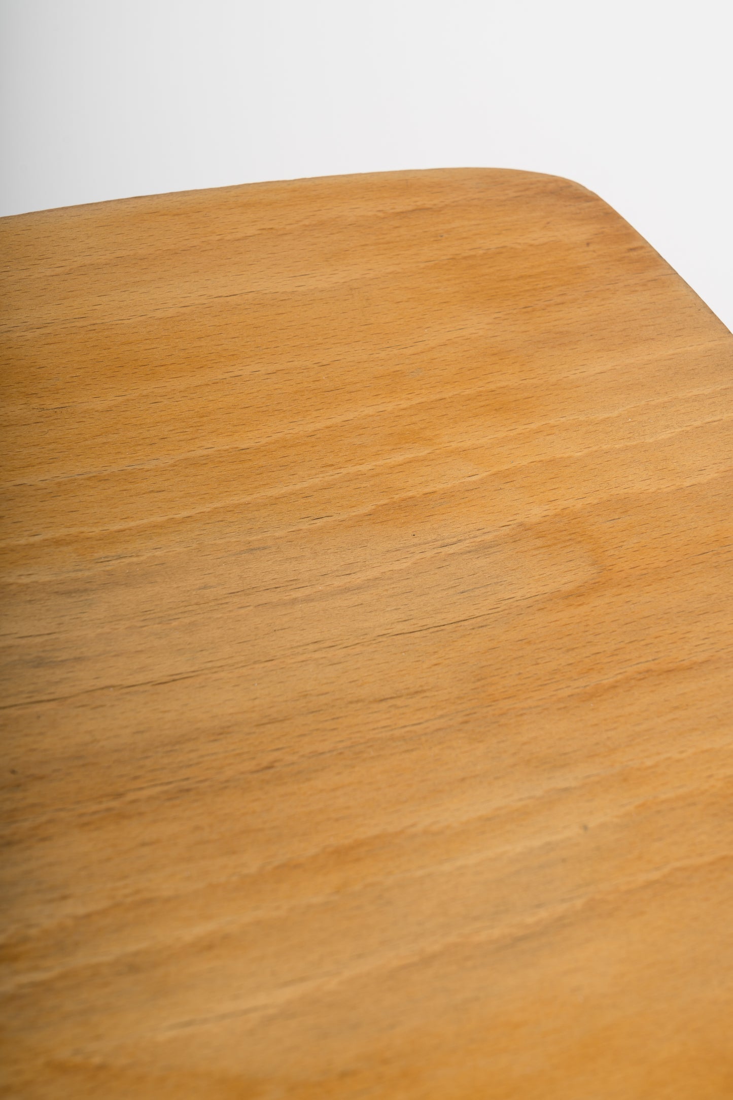 Minimalist Beech Wood Stool, France, 1960's
