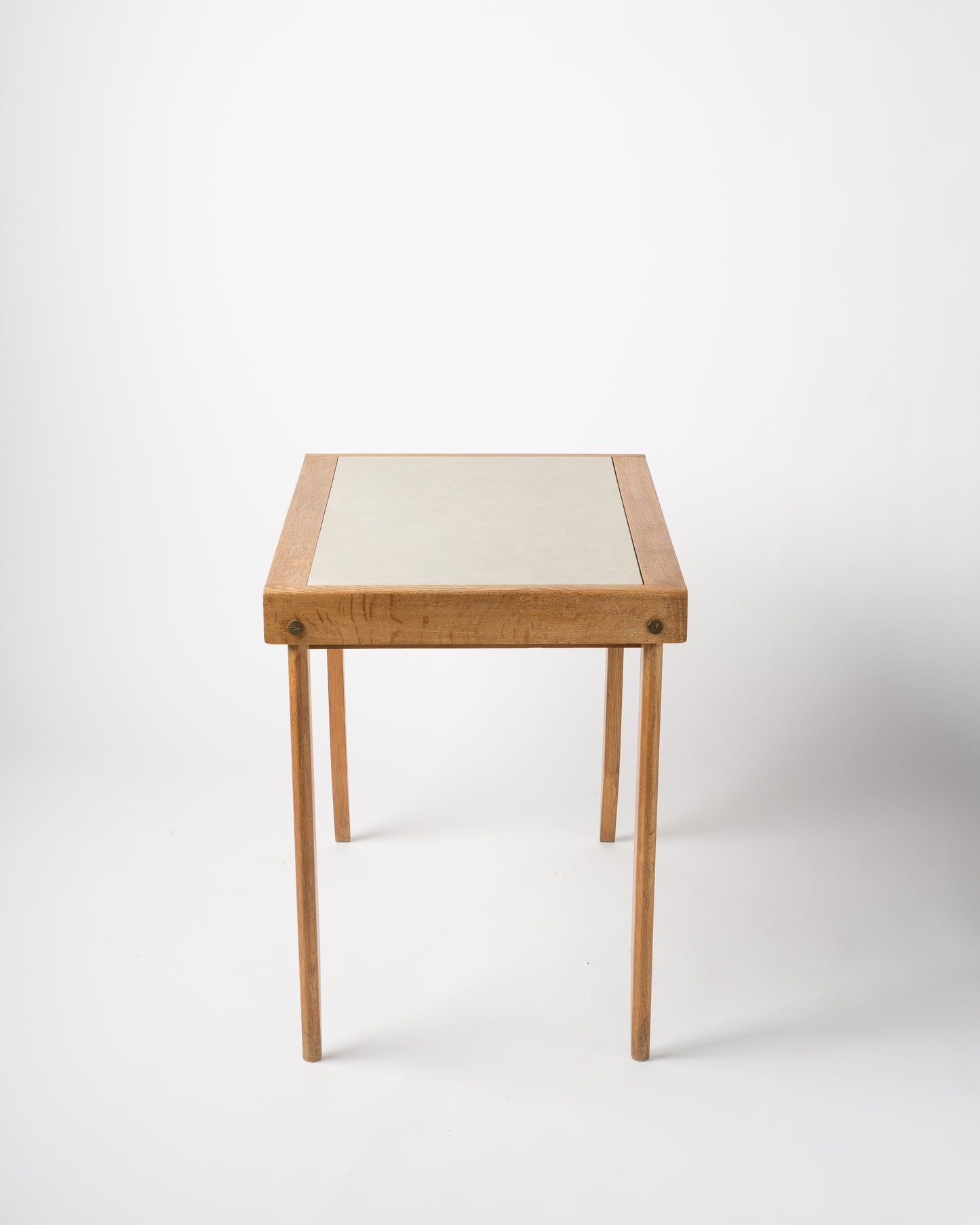 Guillerme & Chambron all Oak Desk with Drawer - France 1970's