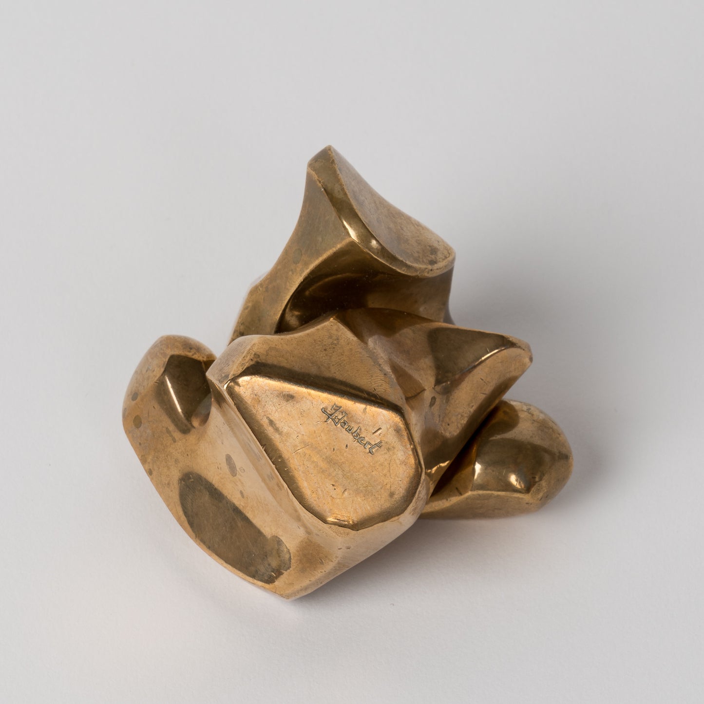 Pair of Solid Bronze Signed Michel Jaubert Paperweights - France 1970's