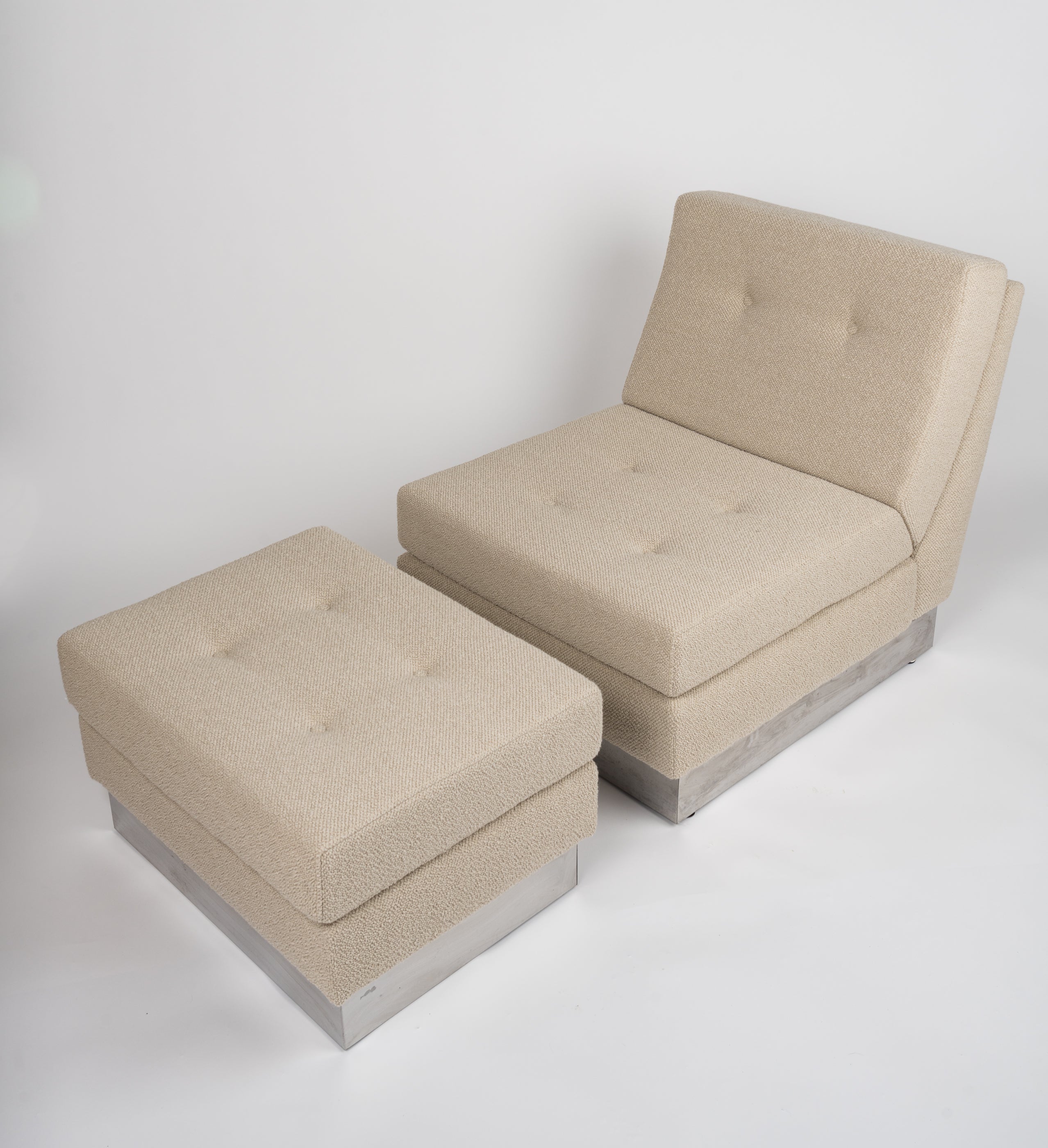Lounge Chair and Ottoman by Jacques Charpentier, France, 1970's