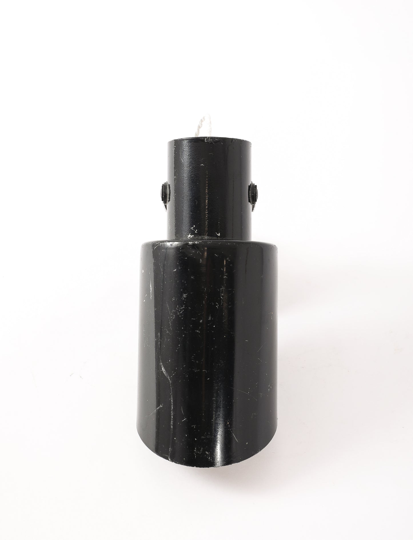 Signed Black Tole "Applique Volante" Plug In Sconces by Lita - France 1960's