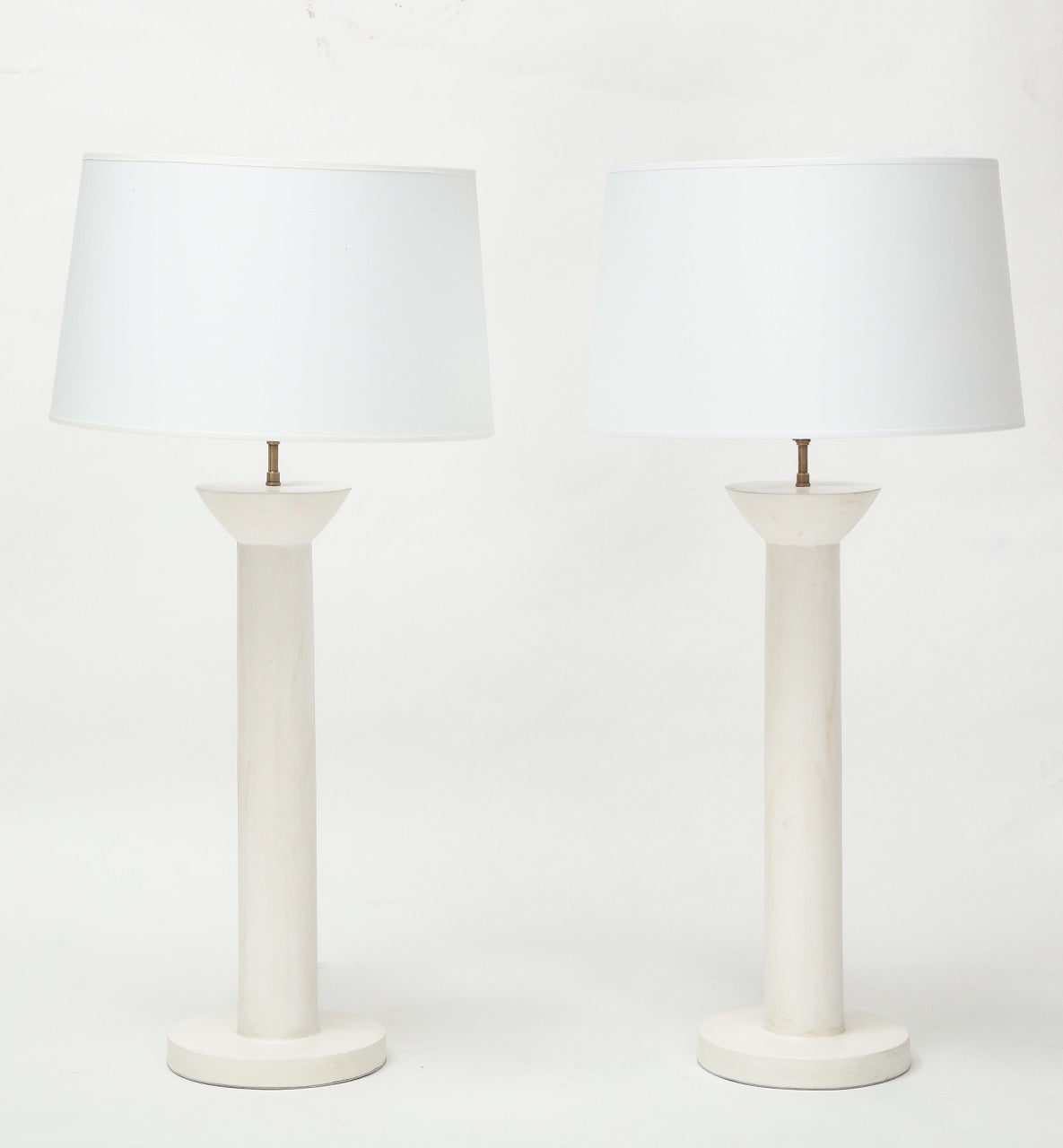 Pair of "Colonne" Plaster Lamps by Facto Atelier Paris, France 2021