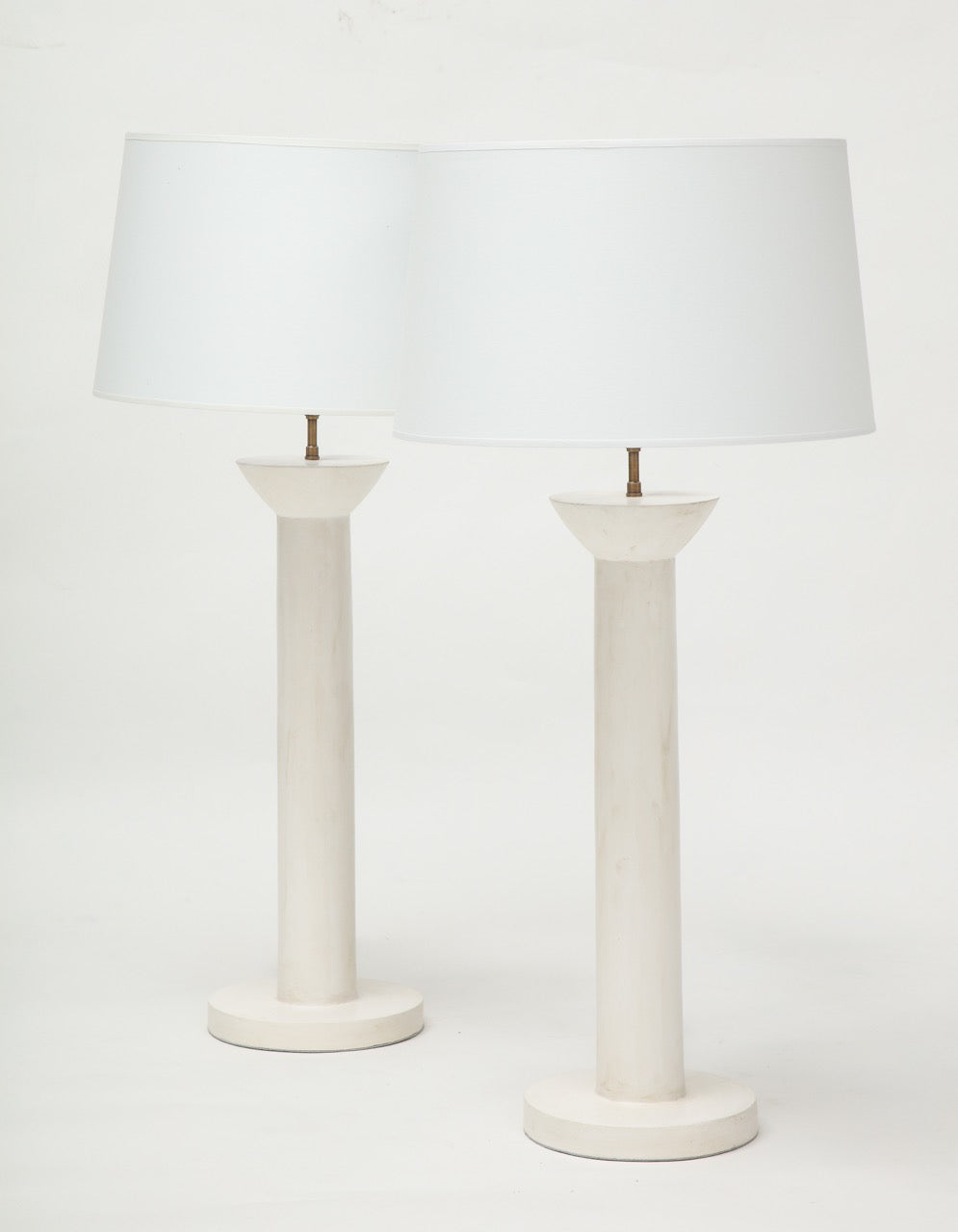 Pair of "Colonne" Plaster Lamps by Facto Atelier Paris, France 2021