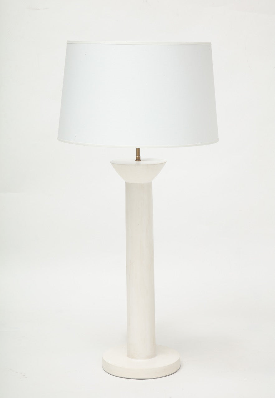Pair of "Colonne" Plaster Lamps by Facto Atelier Paris, France 2021