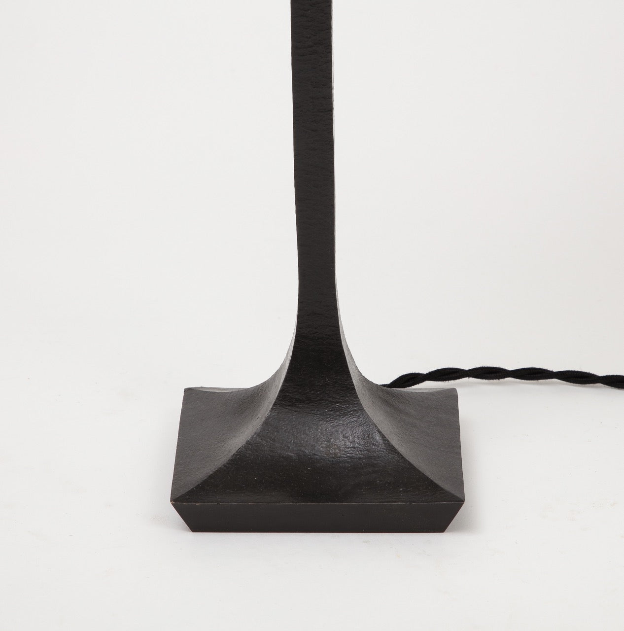Signed Solid Bronze Table Lamp by R. Peduzzi, France, 1980's