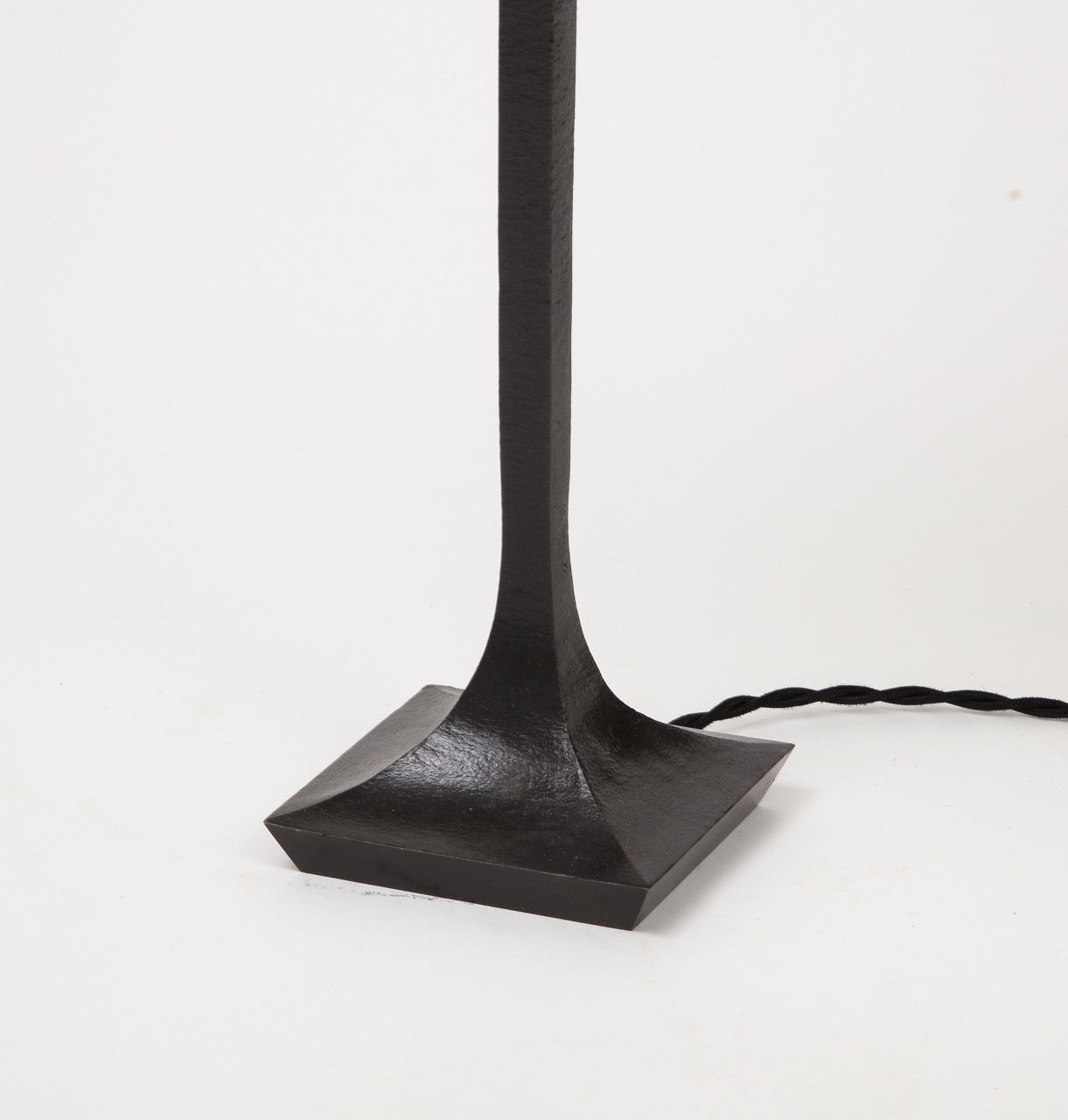 Signed Solid Bronze Table Lamp by R. Peduzzi, France, 1980's
