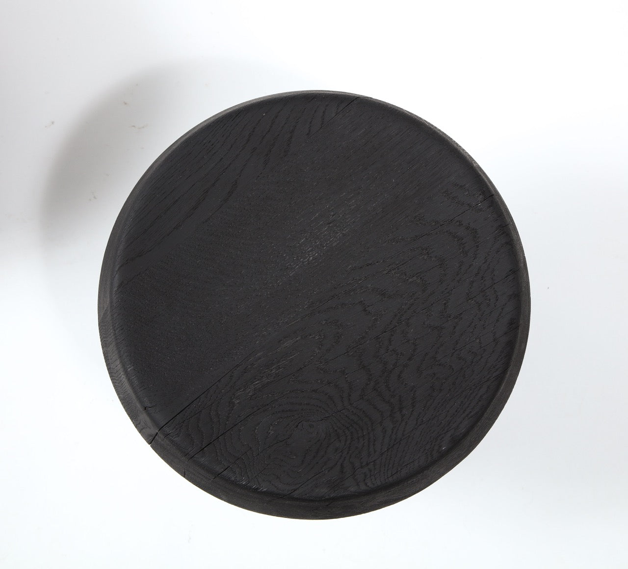 Petite Charcoal Burnt Oak Tripod Stool by Douglas Mont for Facto Atelier, Paris