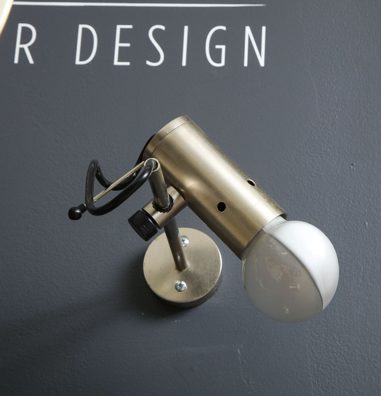 Minimalist Nickel Plated Bronze Sconces by Tito Agnoli for Oluce, Italy 1970's