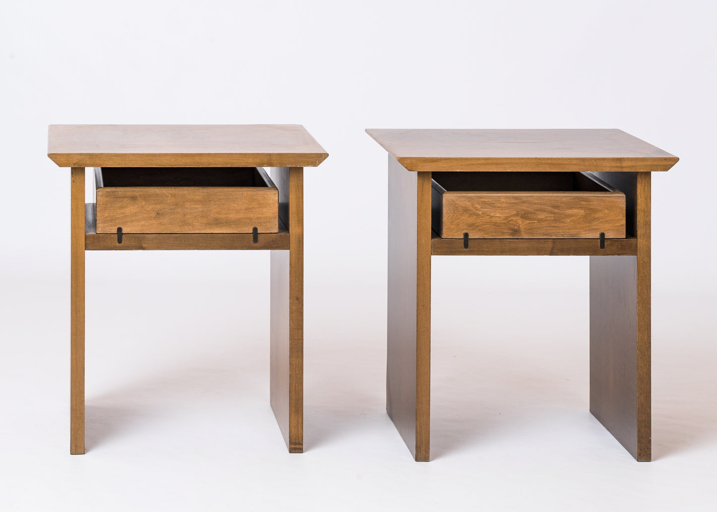 Minimalist Wenge Veneer Side Tables or Nightstands by C. Liaigre - 1980's