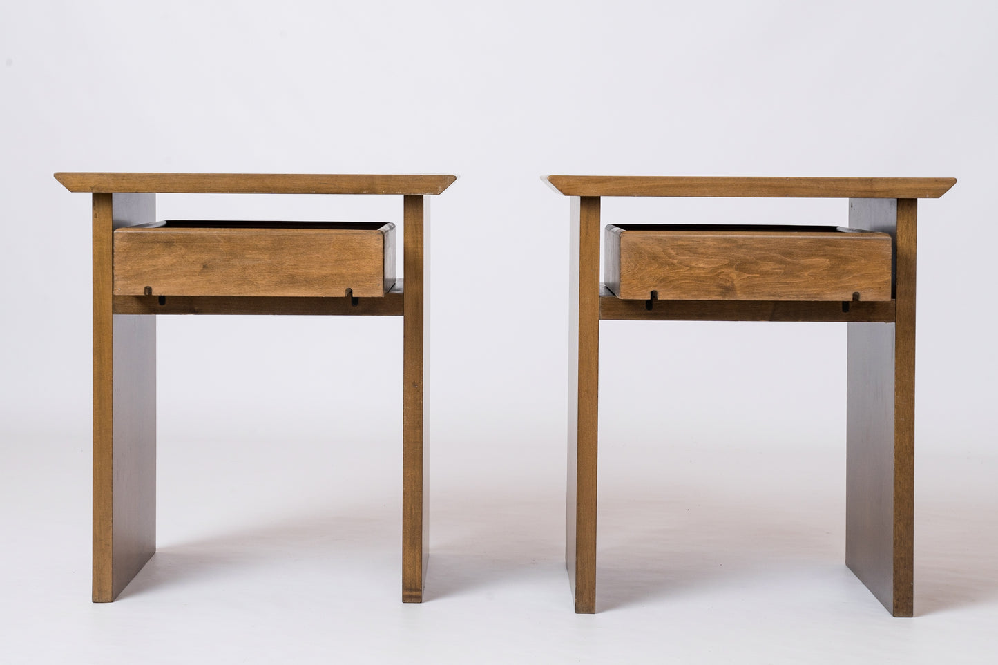 Minimalist Wenge Veneer Side Tables or Nightstands by C. Liaigre - 1980's