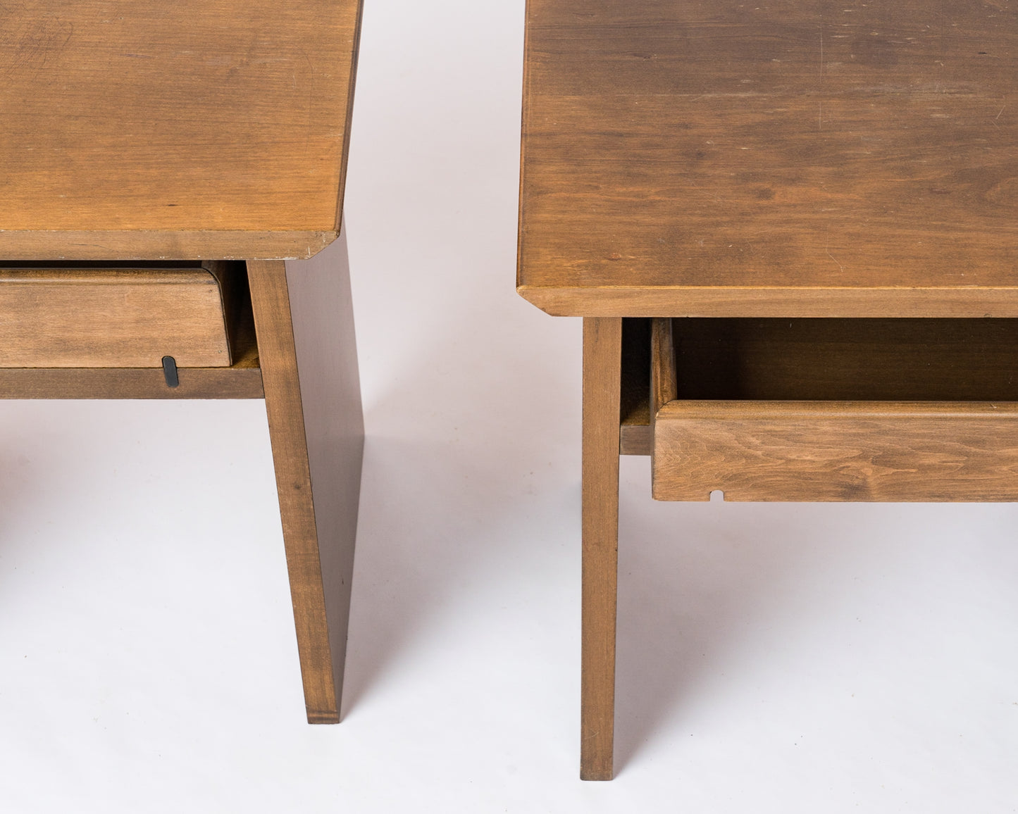 Minimalist Wenge Veneer Side Tables or Nightstands by C. Liaigre - 1980's
