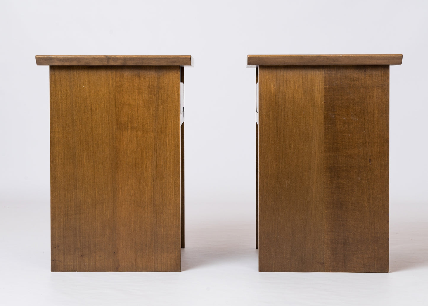 Minimalist Wenge Veneer Side Tables or Nightstands by C. Liaigre - 1980's