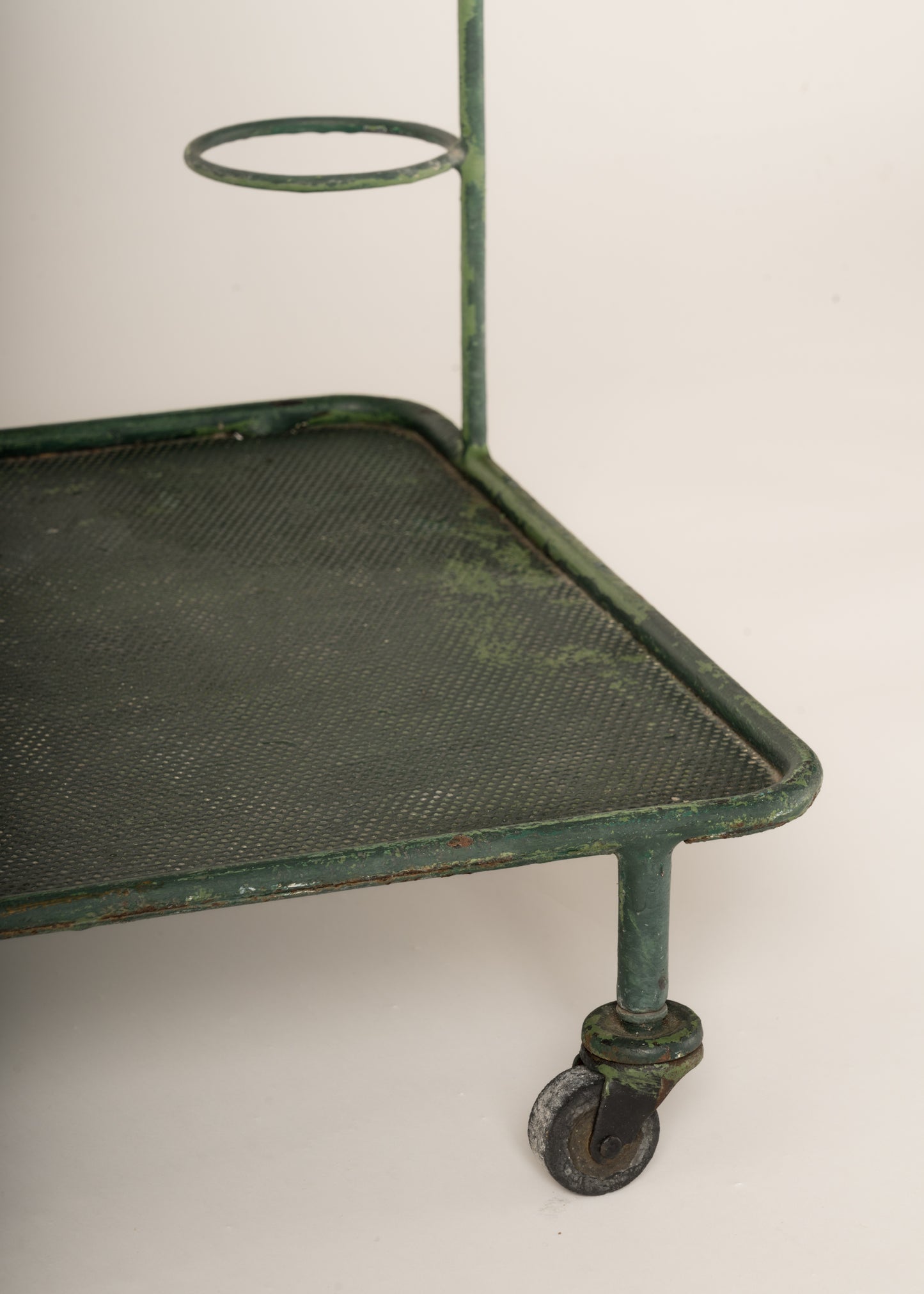 Mathieu Mategot Forest Green "Gin" Bar Cart - France 1960's