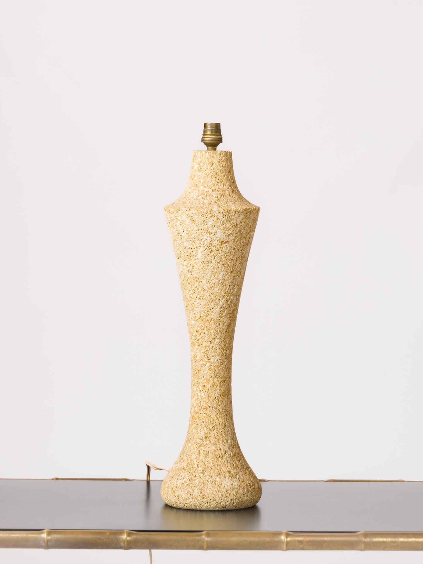 Baluster-Shaped Gard Stone Table Lamp - France 1970's