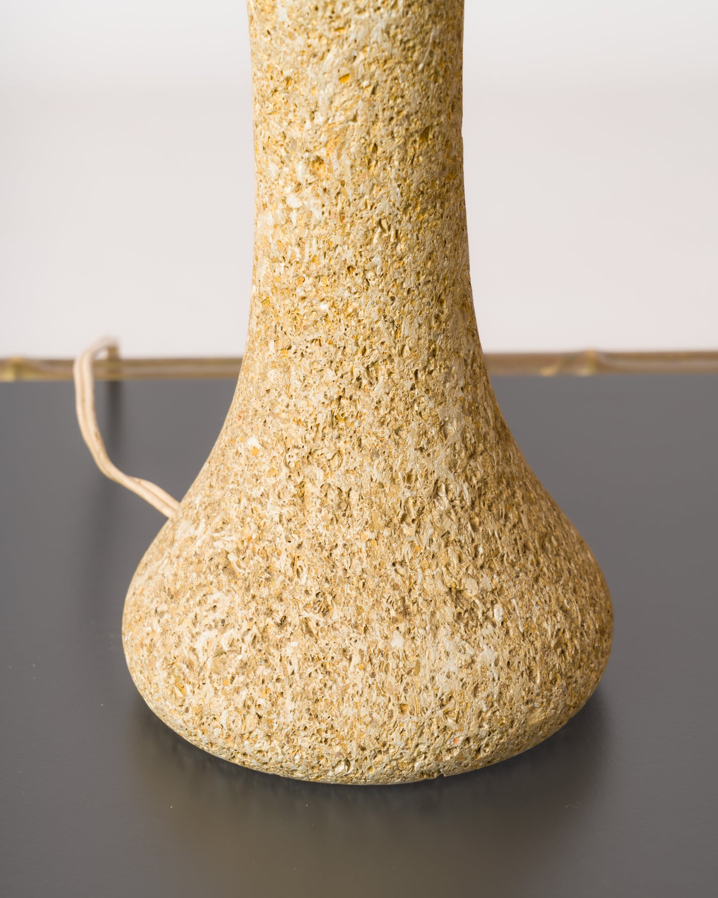 Baluster-Shaped Gard Stone Table Lamp - France 1970's