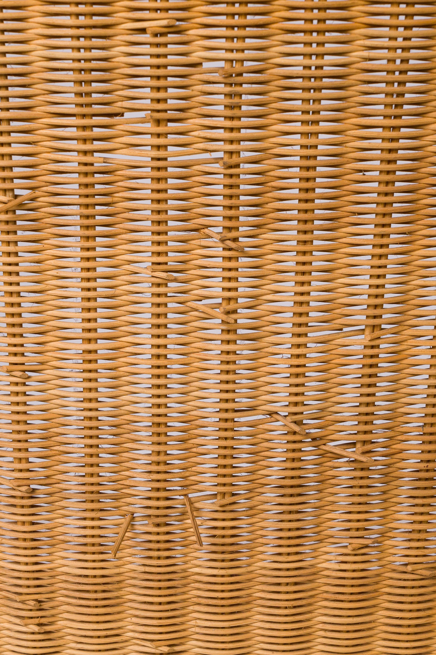 Mid Century Rattan and Wicker Slipper Chair - France 1960's