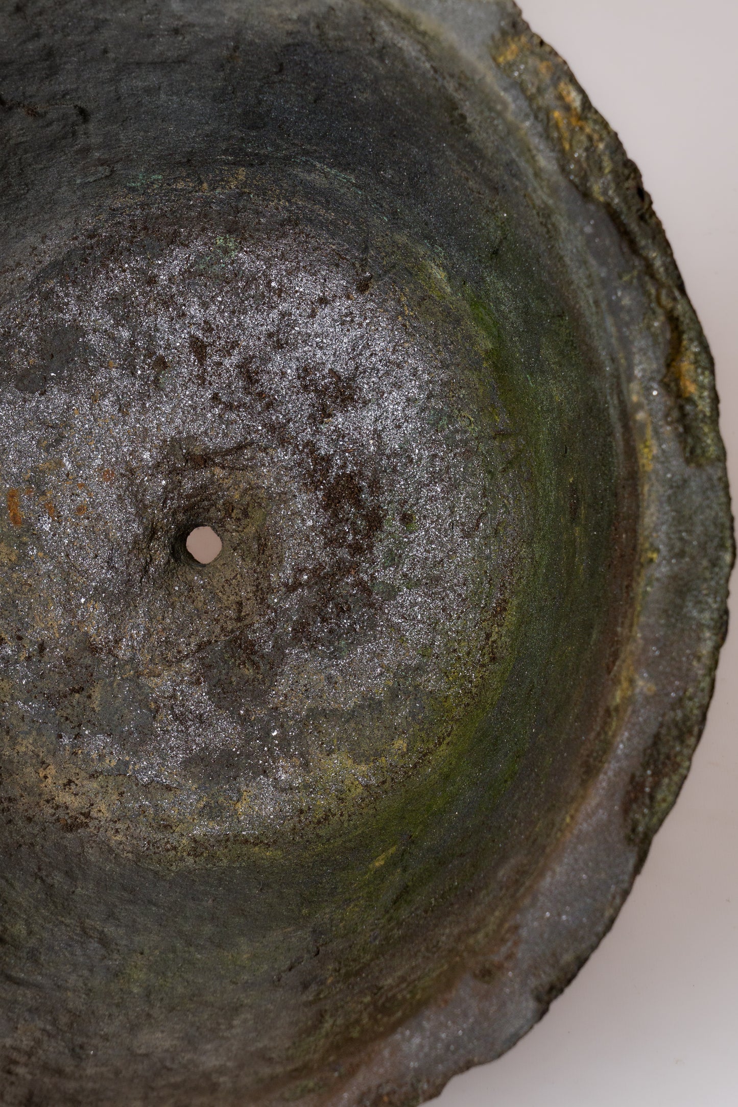 Polychromy Lava Stone Crucible for Outdoor "Jardiniere" Use - France 1950's