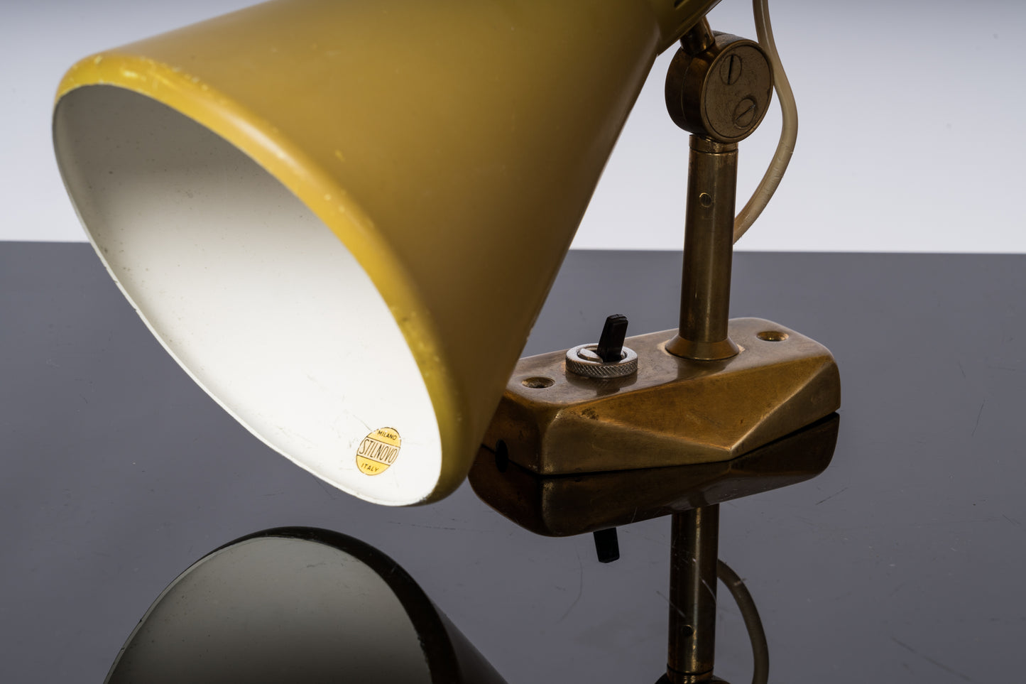 Stilnovo Midcentury Mustard Sconce by Bruno Gatta - Italy 1960's