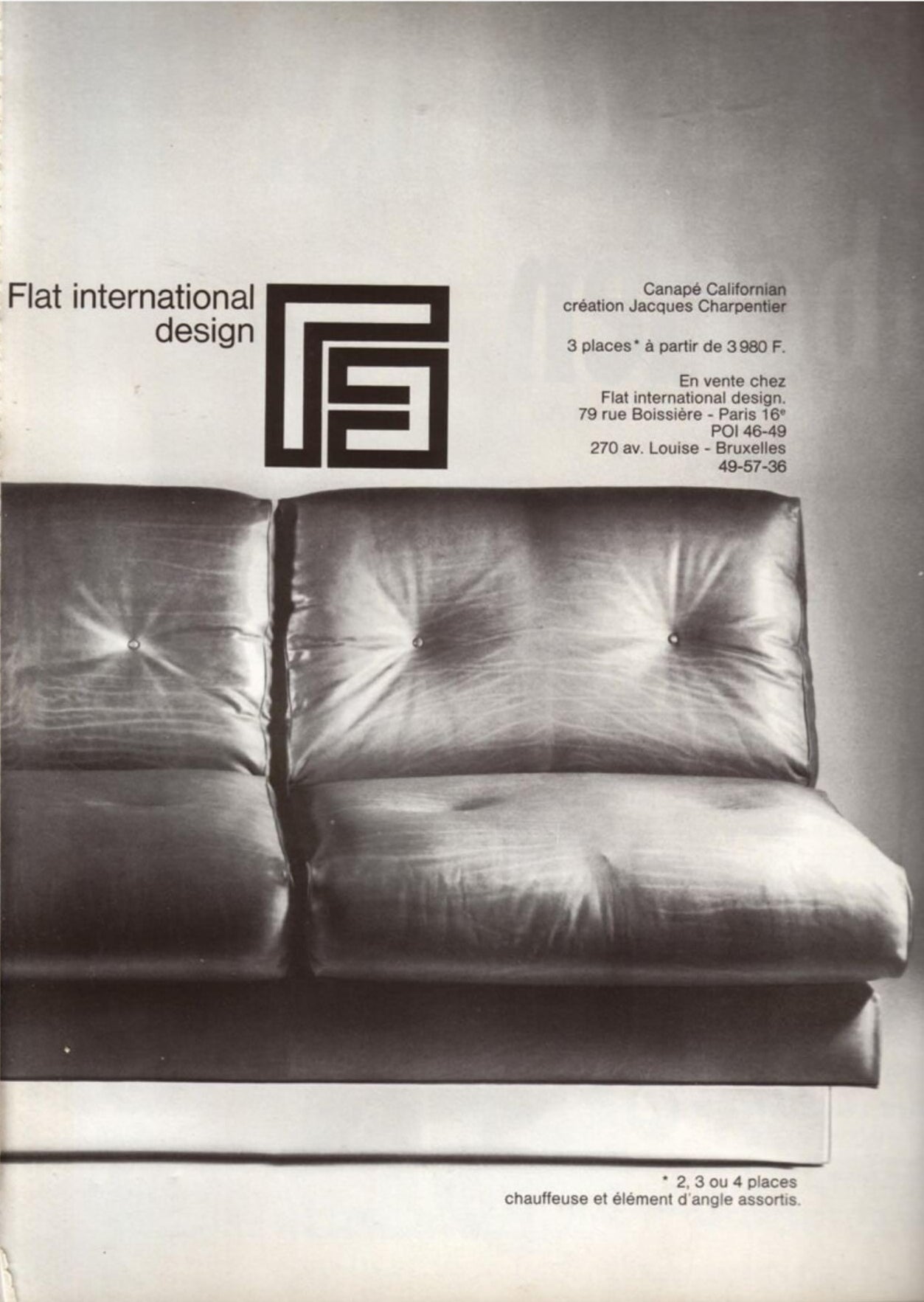 Two Blood Orange Suede "Californian" Lounge Chairs by J. Charpentier - France