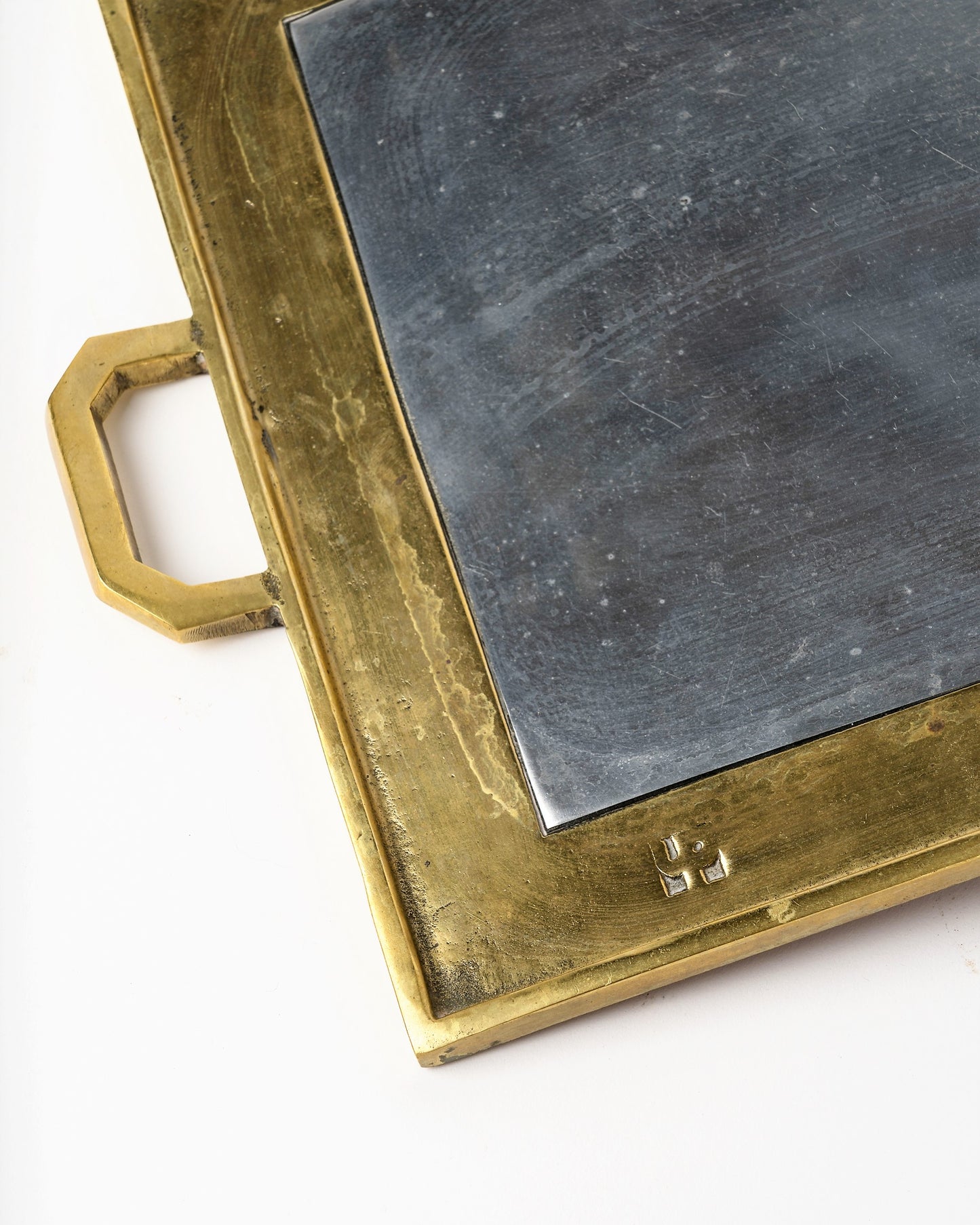 Bronze and Mixed Metals Serving Tray by David Marshall, Spain, Late 1970s