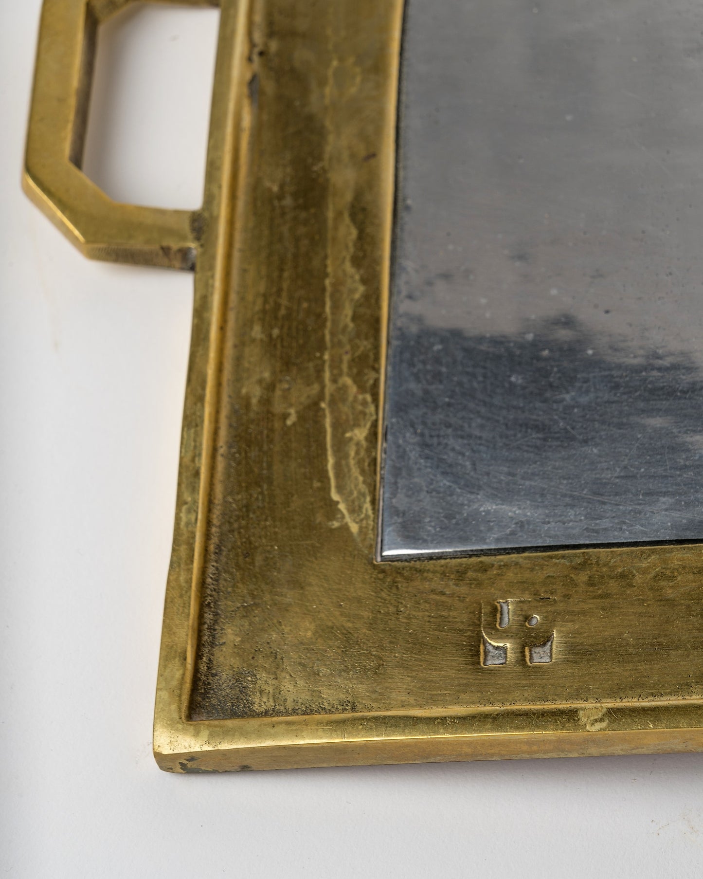 Bronze and Mixed Metals Serving Tray by David Marshall, Spain, Late 1970s