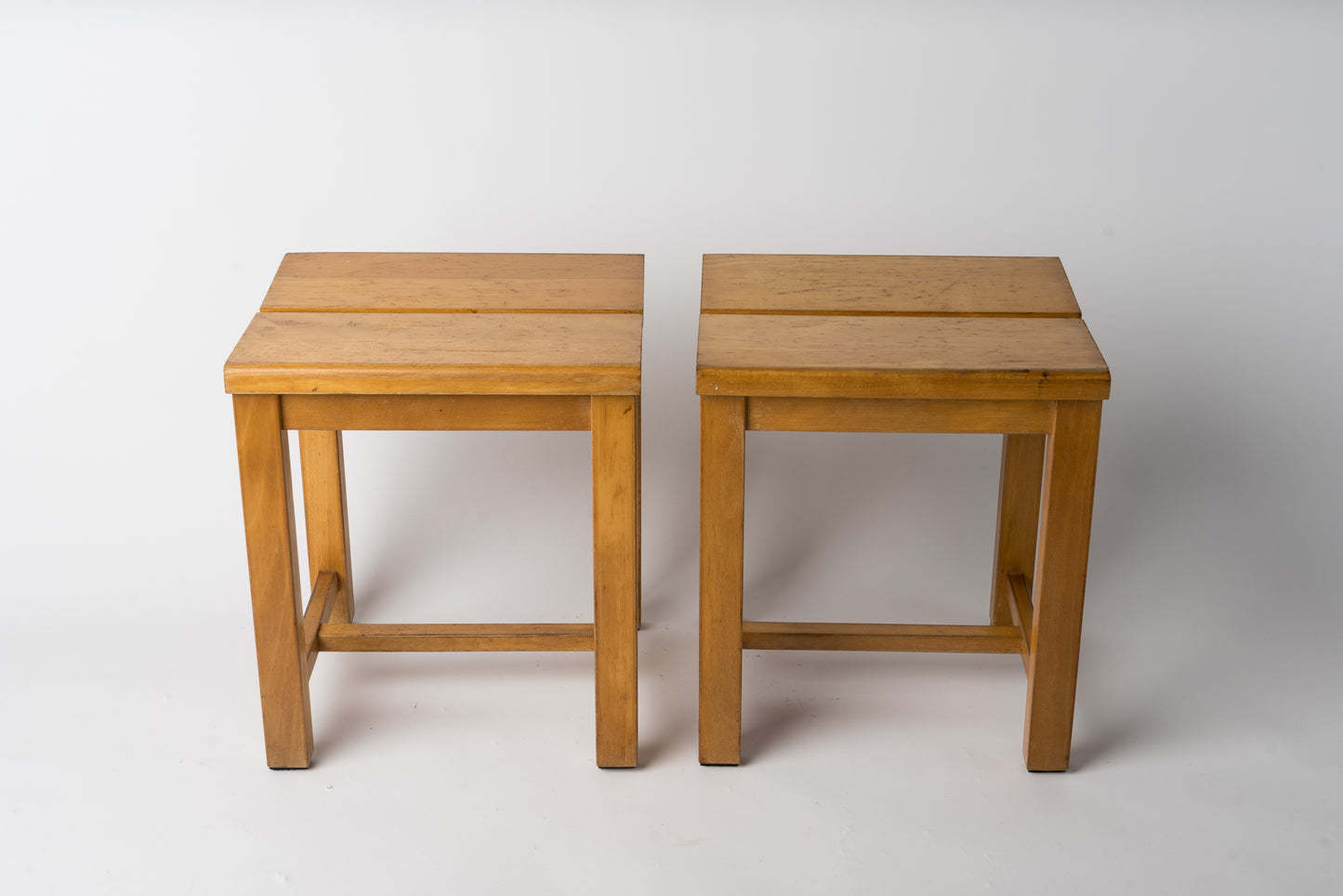 Pair of Modernist Stools for the "Tetras" Residence in Savoie, France, 1960s