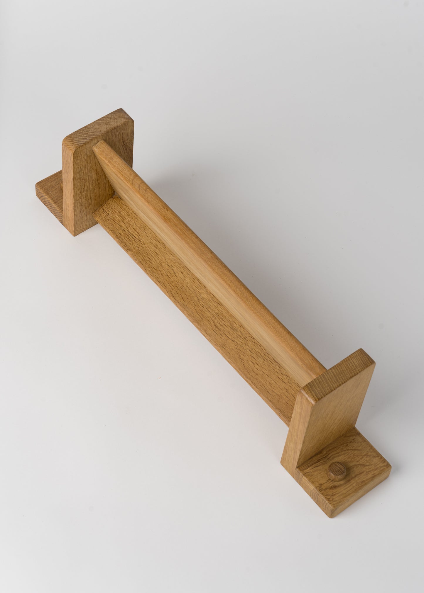 Minimalist Solid Oak Shelf by Guillerme & Chambron, France, 1970's