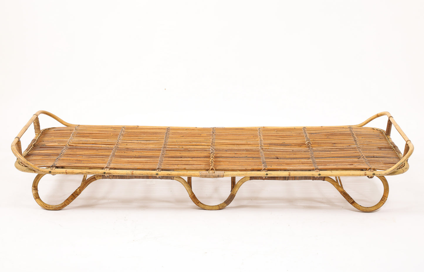 Rattan Daybed in the style of Louis Sognot - France 1960's