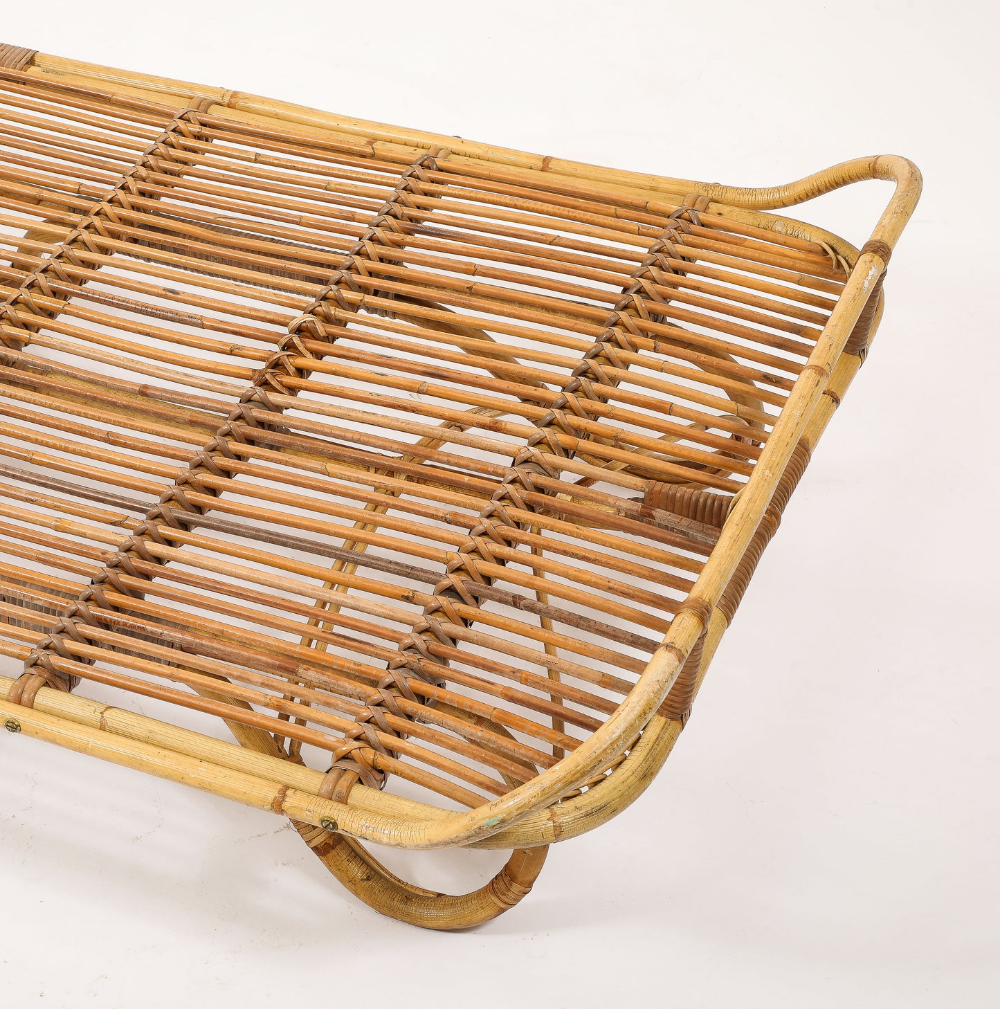 Rattan Daybed in the style of Louis Sognot - France 1960's