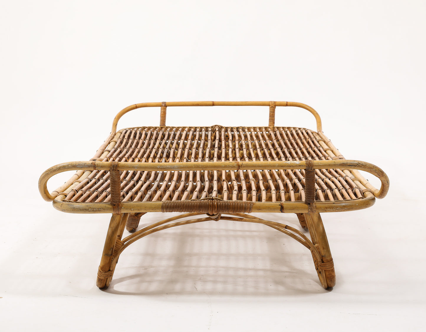 Rattan Daybed in the style of Louis Sognot - France 1960's