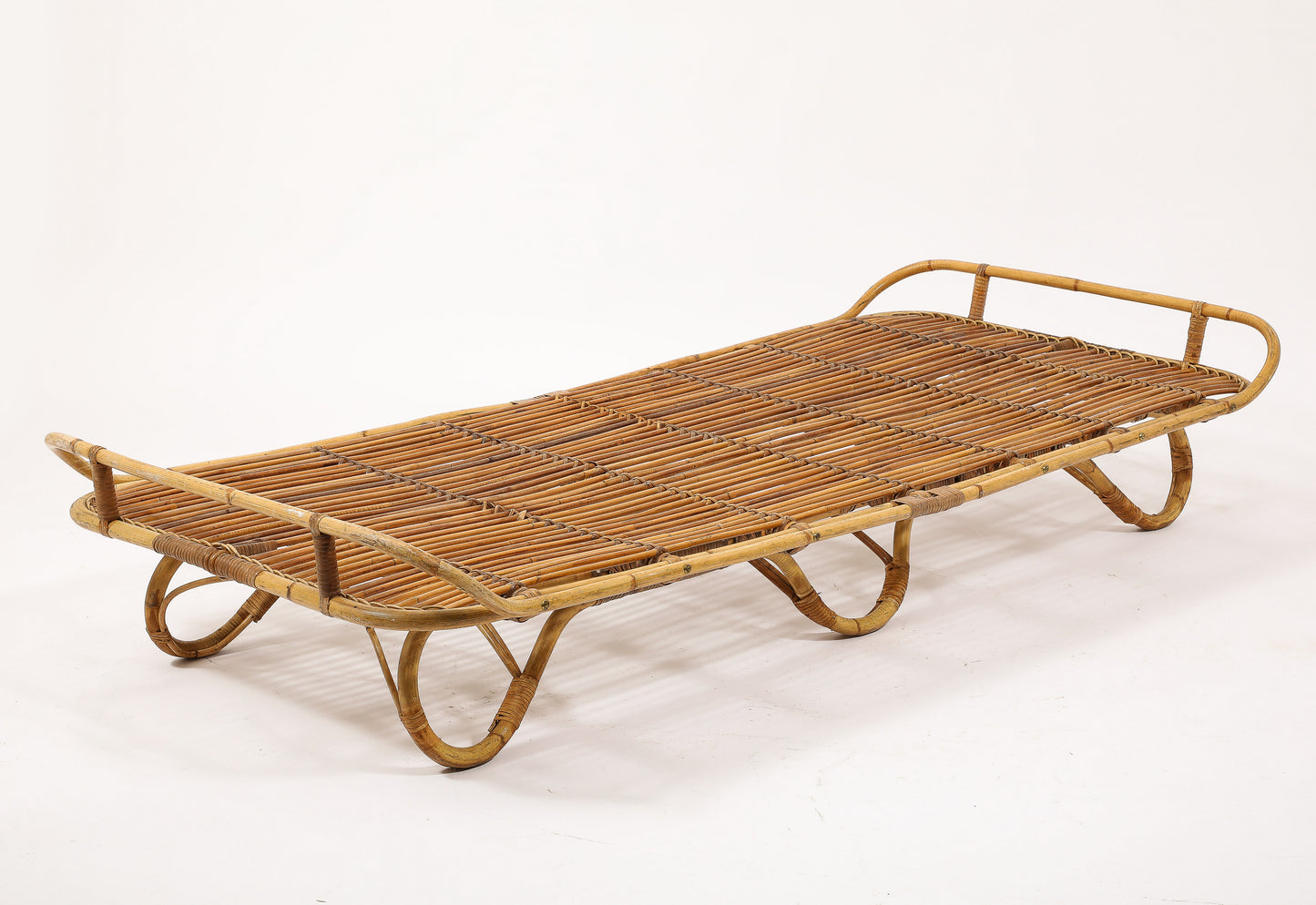 Rattan Daybed in the style of Louis Sognot - France 1960's