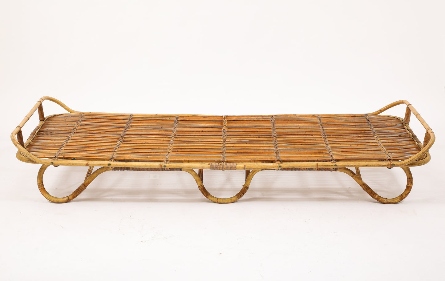 Rattan Daybed in the style of Louis Sognot - France 1960's