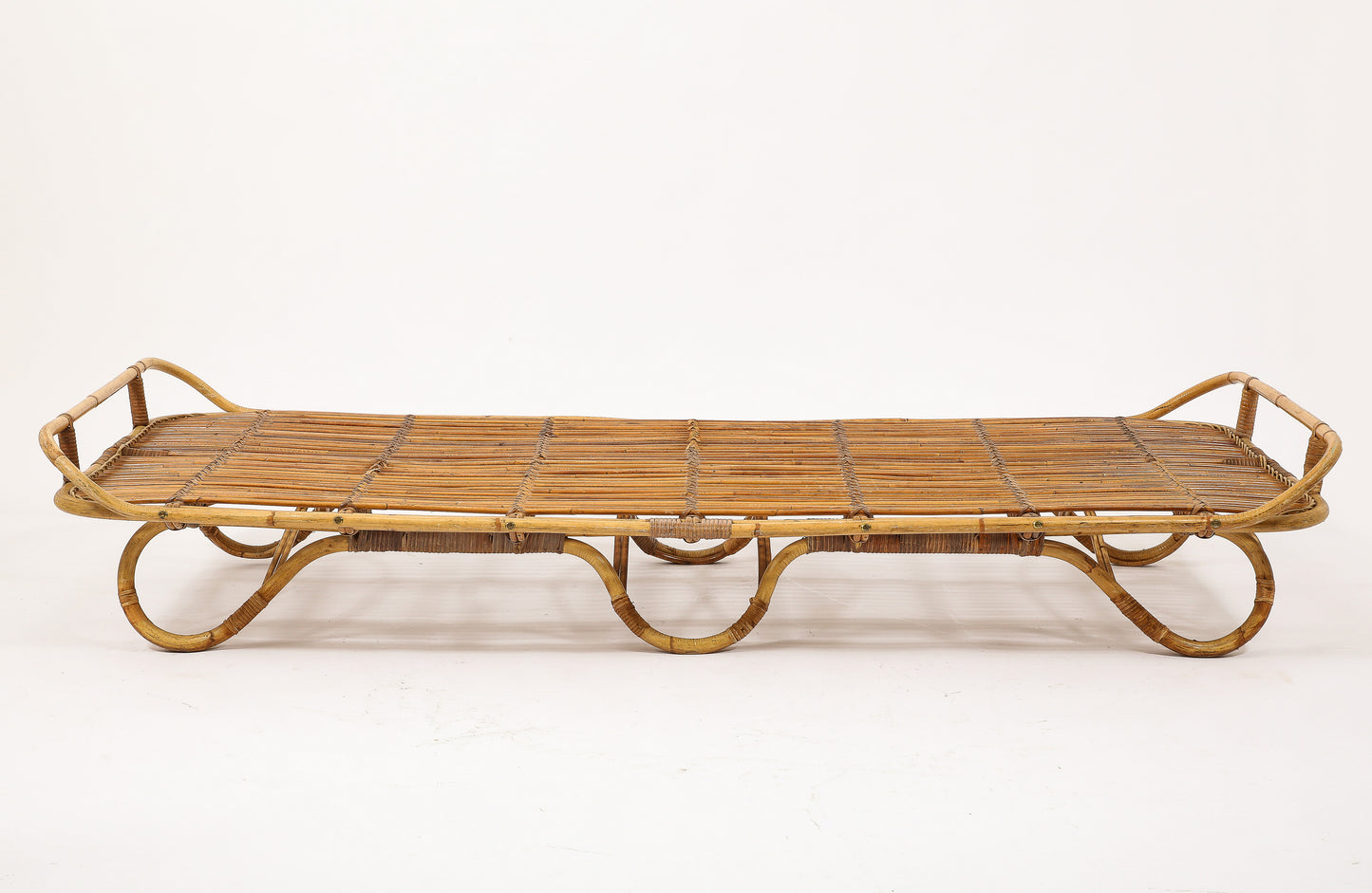 Rattan Daybed in the style of Louis Sognot - France 1960's