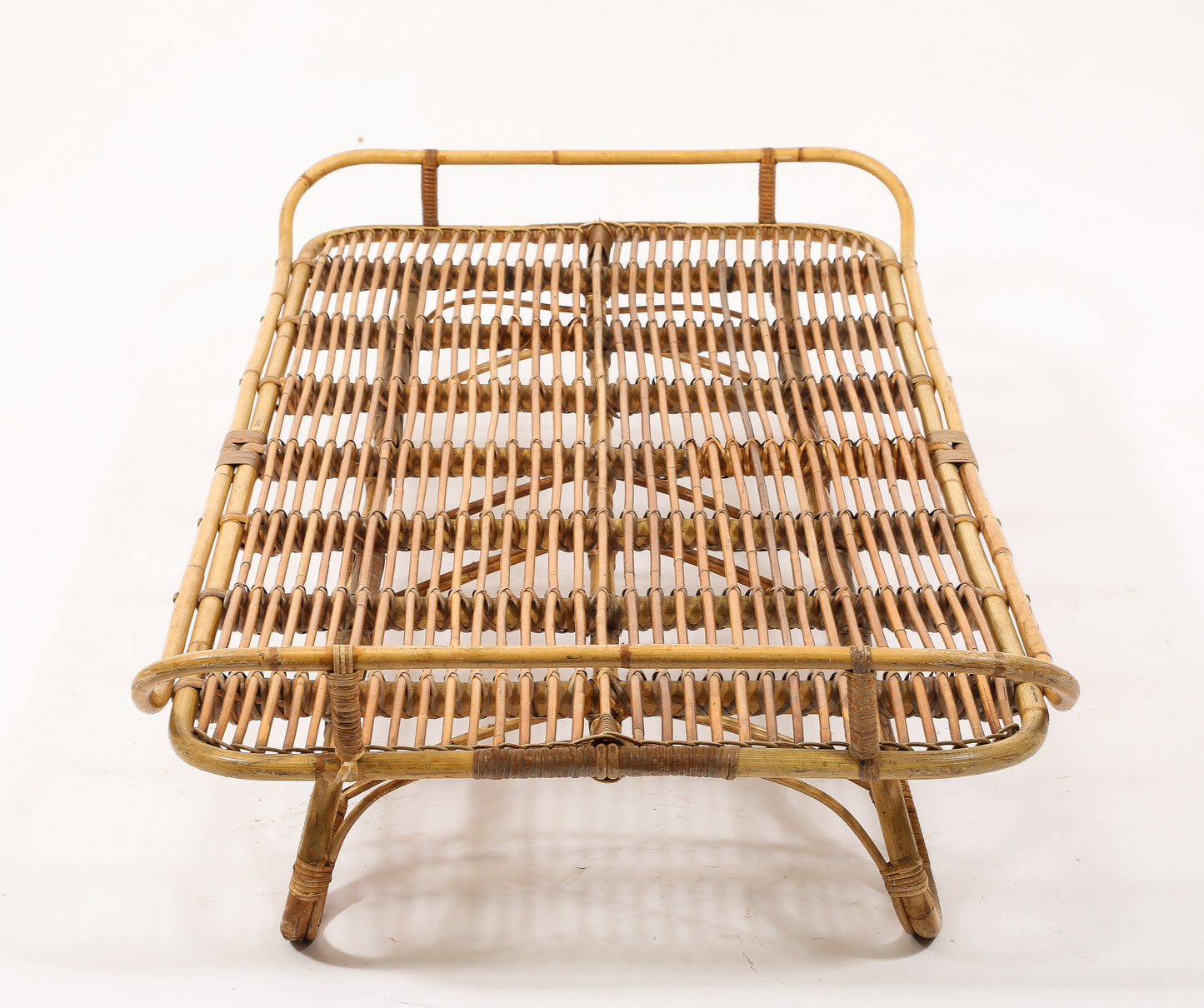 Rattan Daybed in the style of Louis Sognot - France 1960's