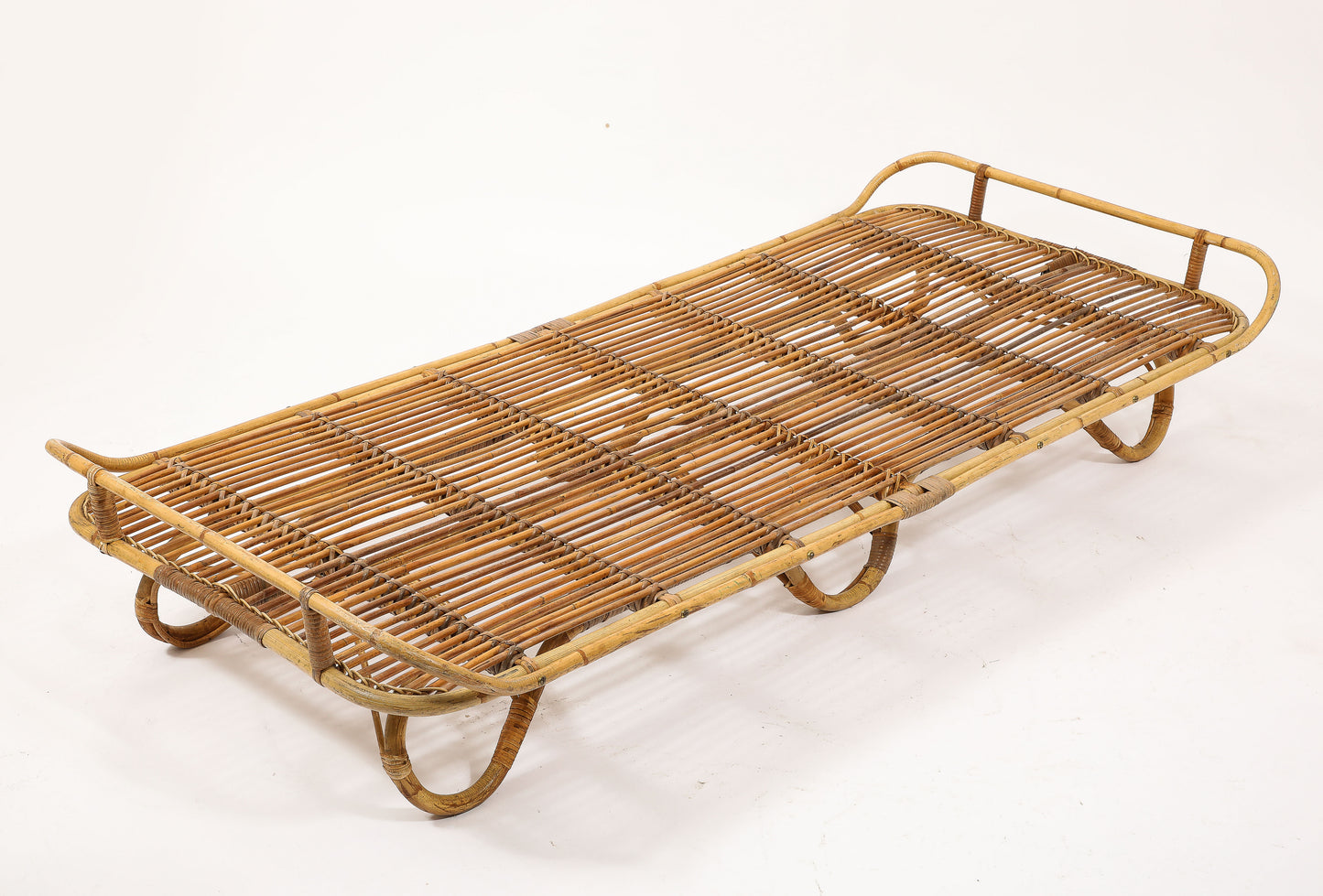 Rattan Daybed in the style of Louis Sognot - France 1960's