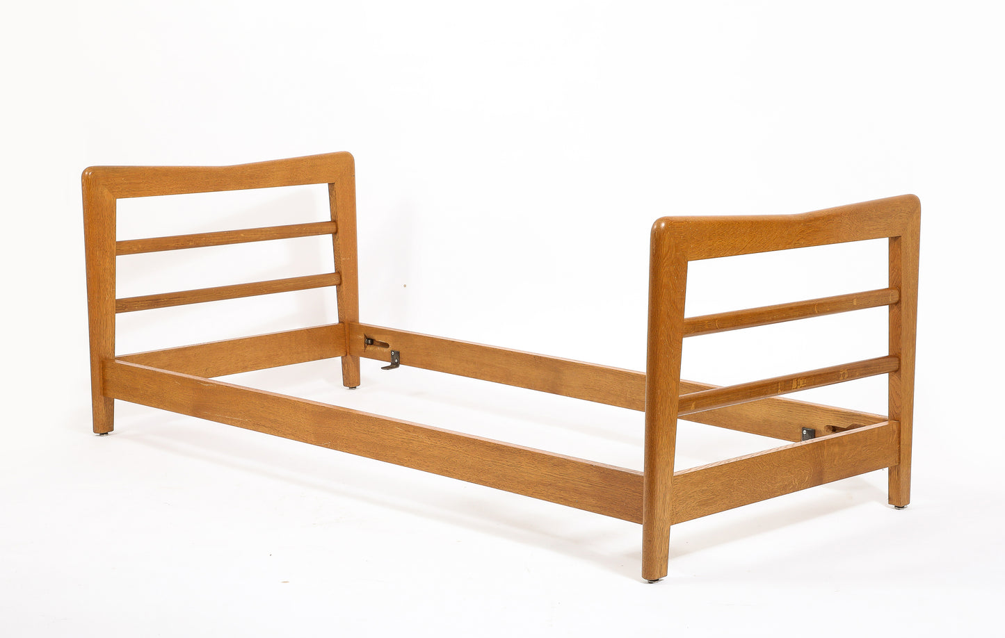 Solid Oak Daybed by Guillerme & Chambron - France 1960's