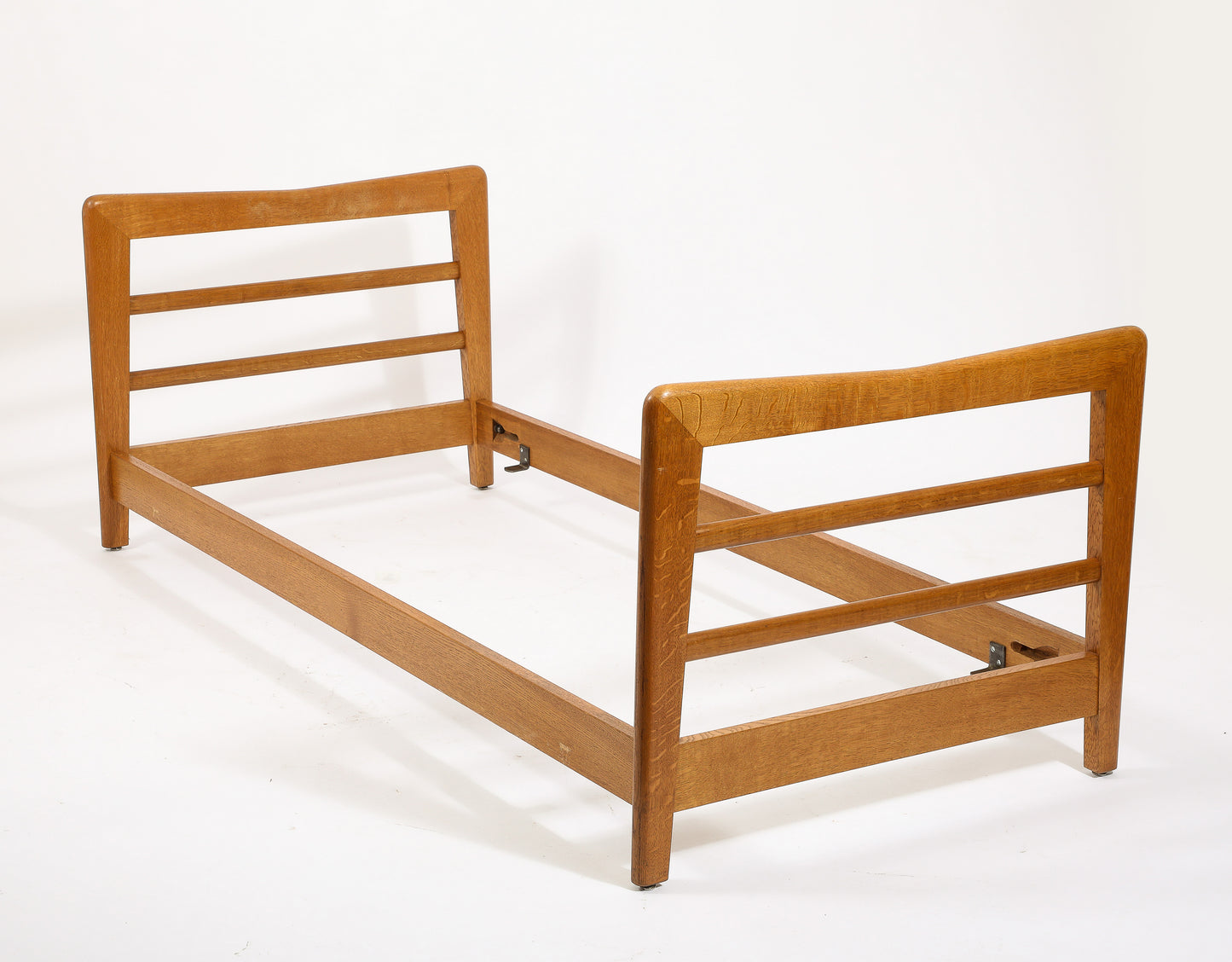 Solid Oak Daybed by Guillerme & Chambron - France 1960's