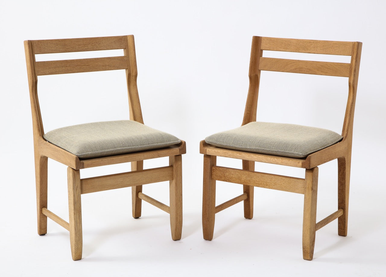 Pair of "Raphaël" Guillerme & Chambron Chairs, France, 1970's