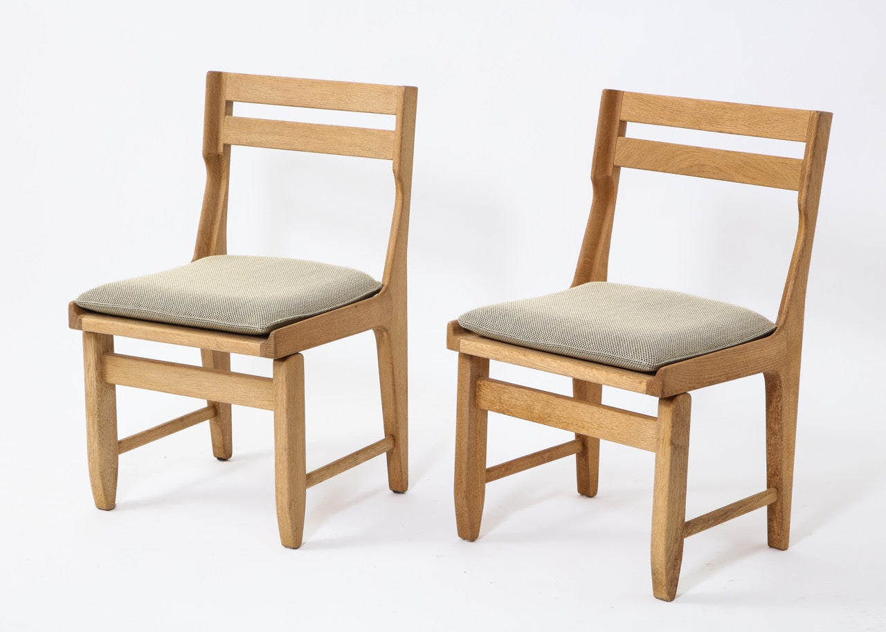 Pair of "Raphaël" Guillerme & Chambron Chairs, France, 1970's