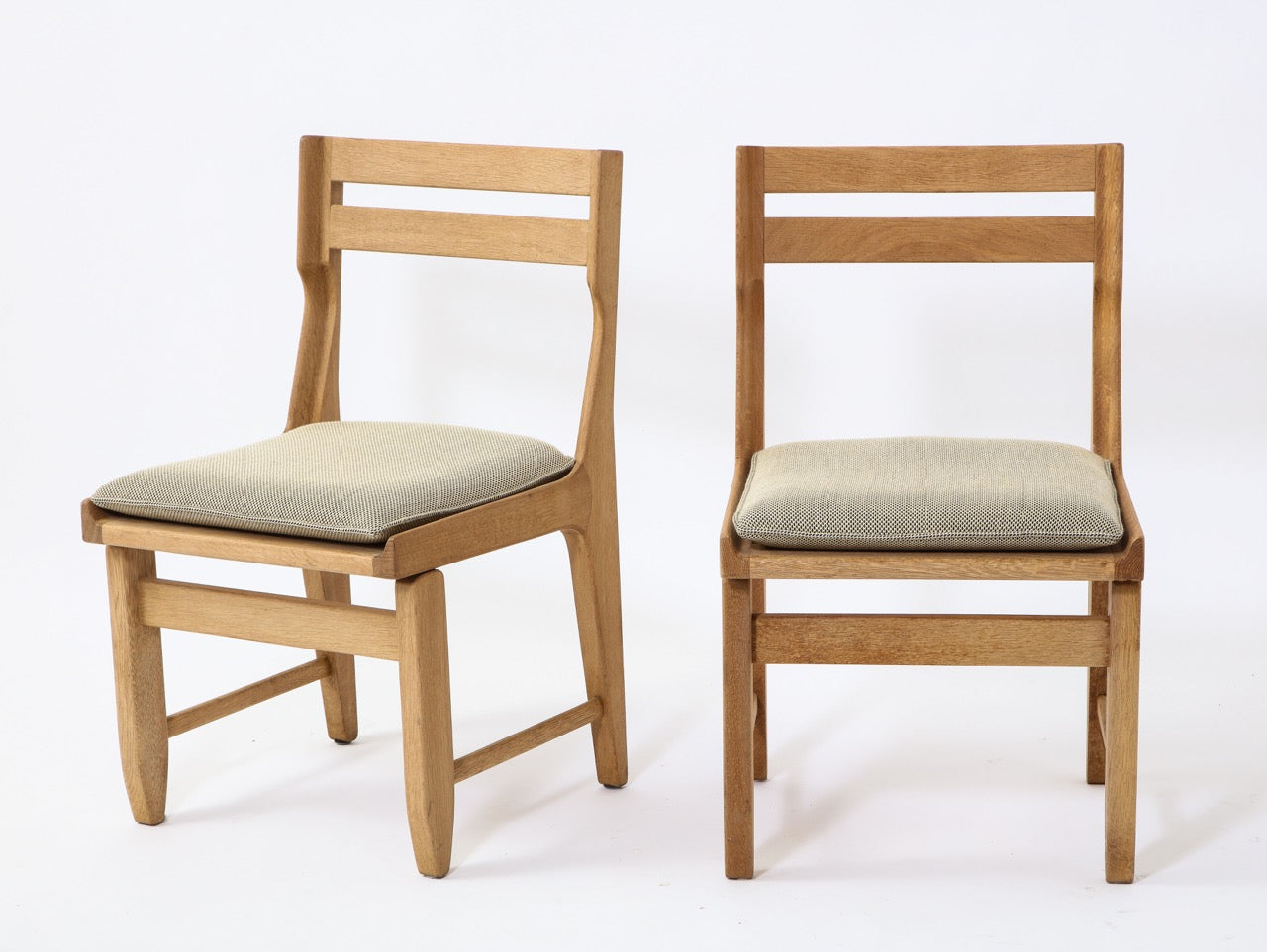 Pair of "Raphaël" Guillerme & Chambron Chairs, France, 1970's