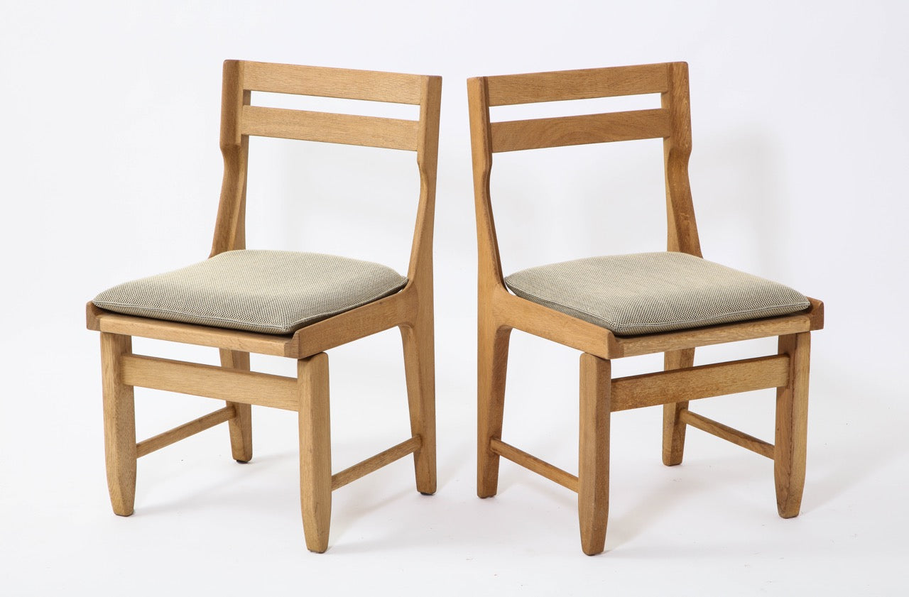 Pair of "Raphaël" Guillerme & Chambron Chairs, France, 1970's