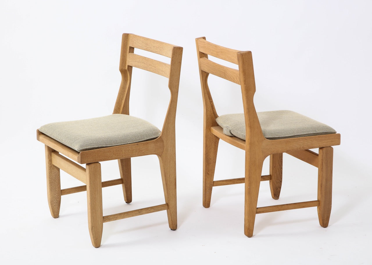 Pair of "Raphaël" Guillerme & Chambron Chairs, France, 1970's