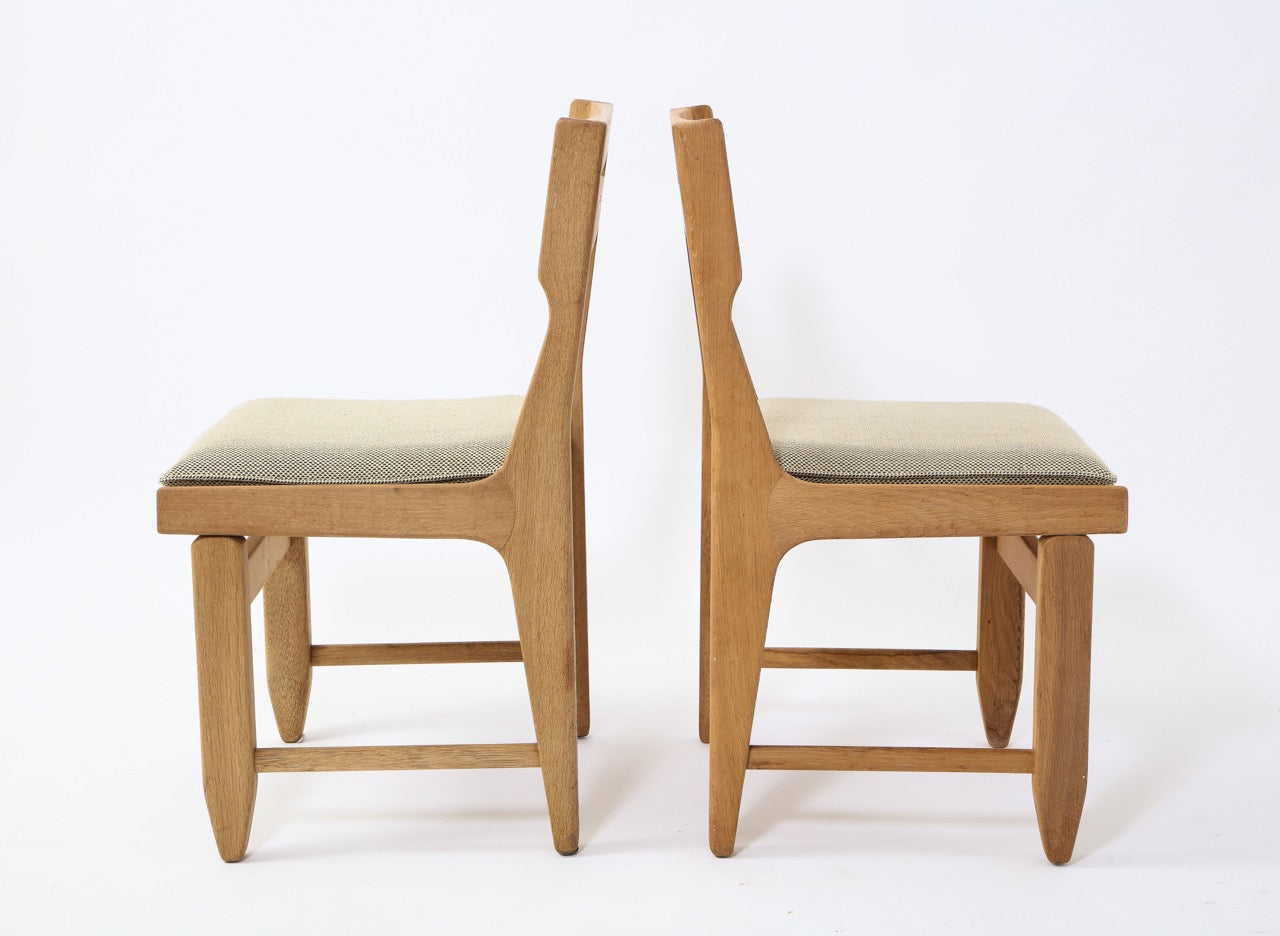 Pair of "Raphaël" Guillerme & Chambron Chairs, France, 1970's