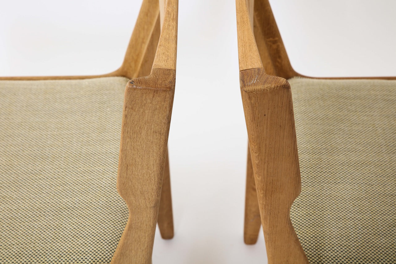 Pair of "Raphaël" Guillerme & Chambron Chairs, France, 1970's