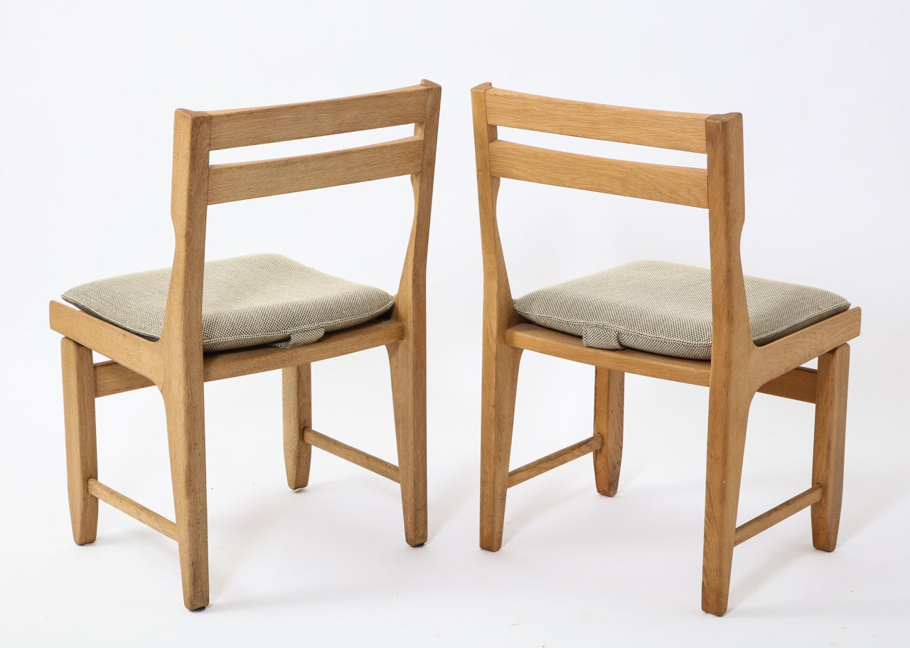 Pair of "Raphaël" Guillerme & Chambron Chairs, France, 1970's