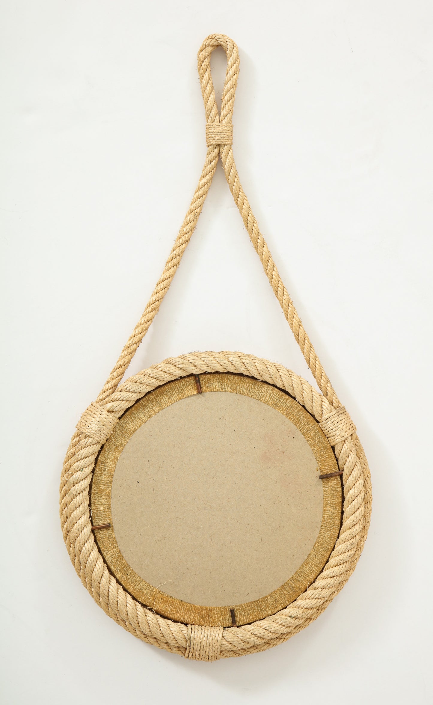 Petite Rope Wall Mirror by Audoux Minnet, France, 1960s