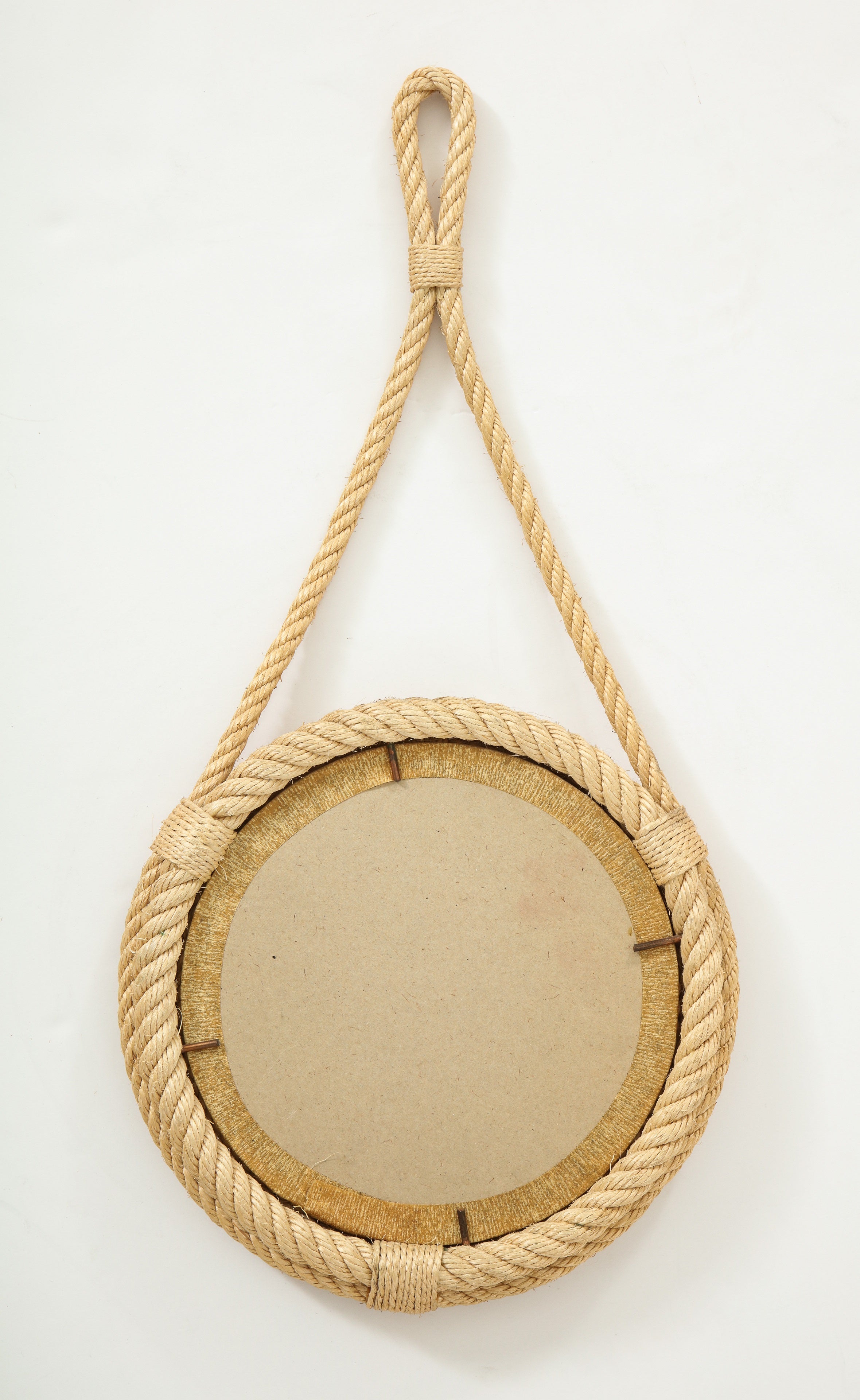 Petite Rope Wall Mirror by Audoux Minnet, France, 1960s