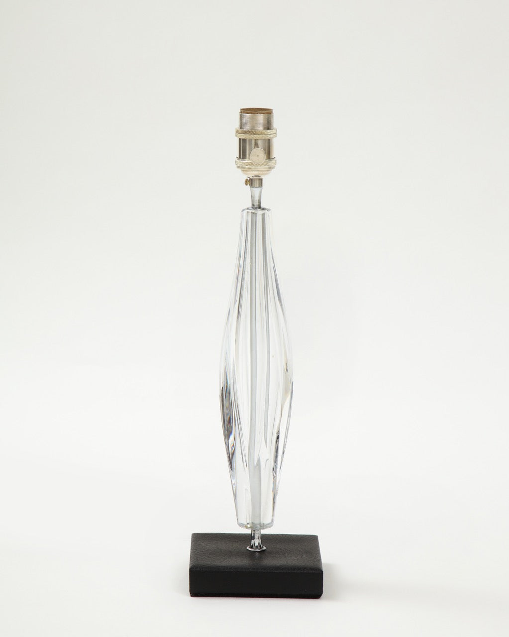 Minimalist Crystal Table Lamp by Daum Nancy, France, 1960's