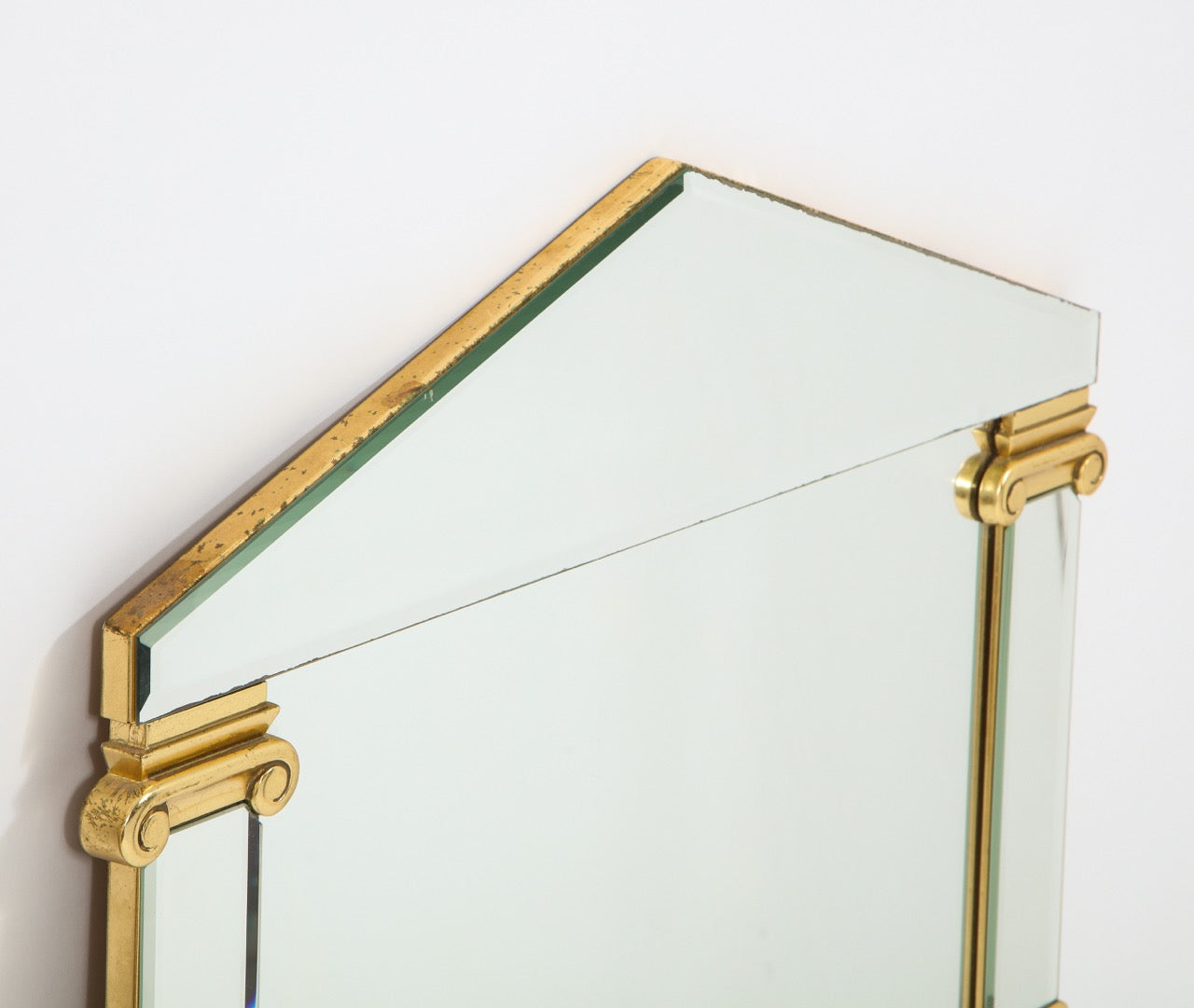 Pair of 1980's French Neoclassical Mirrors with Gilt Accents