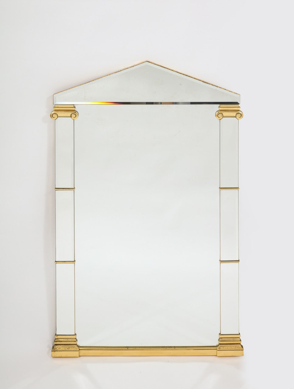 Pair of 1980's French Neoclassical Mirrors with Gilt Accents